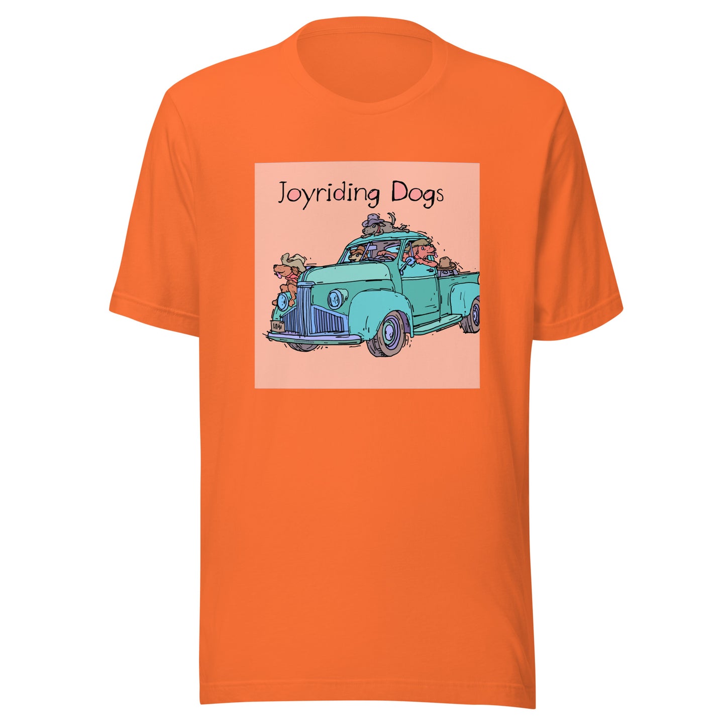 Cowboy Joyriding Dogs - Green Pickup - Unisex t-shirt