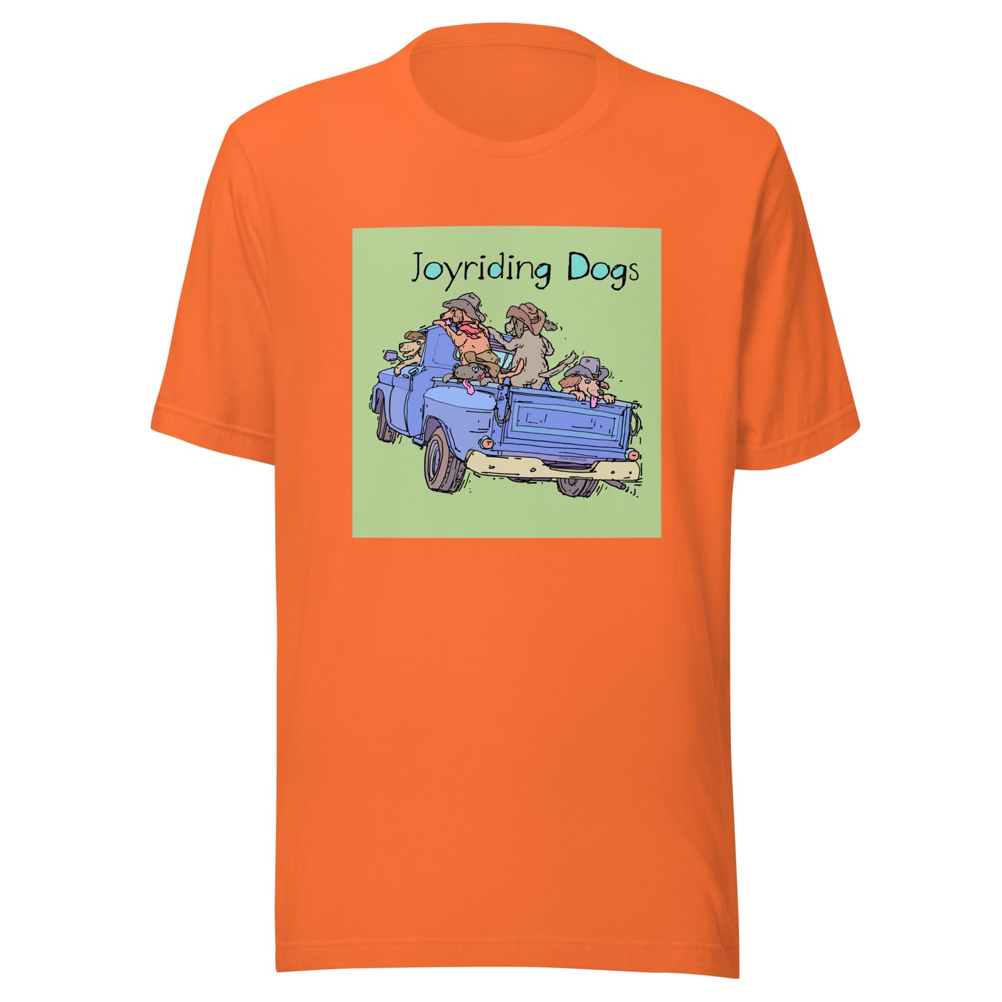 Cowboy Joyriding Dogs - Blue Pickup - Unisex t-shirt
