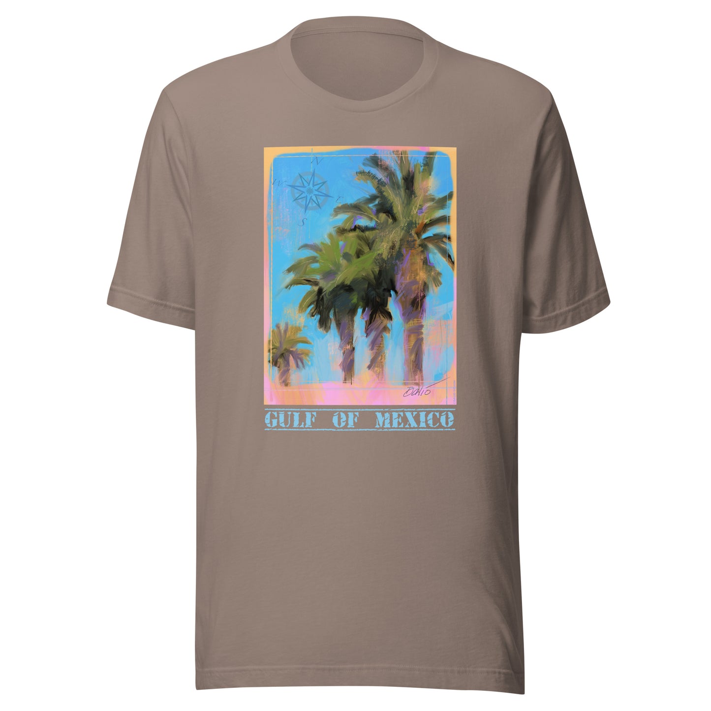 Gulf of Mexico - Palms - Light Font - Unisex t-shirt