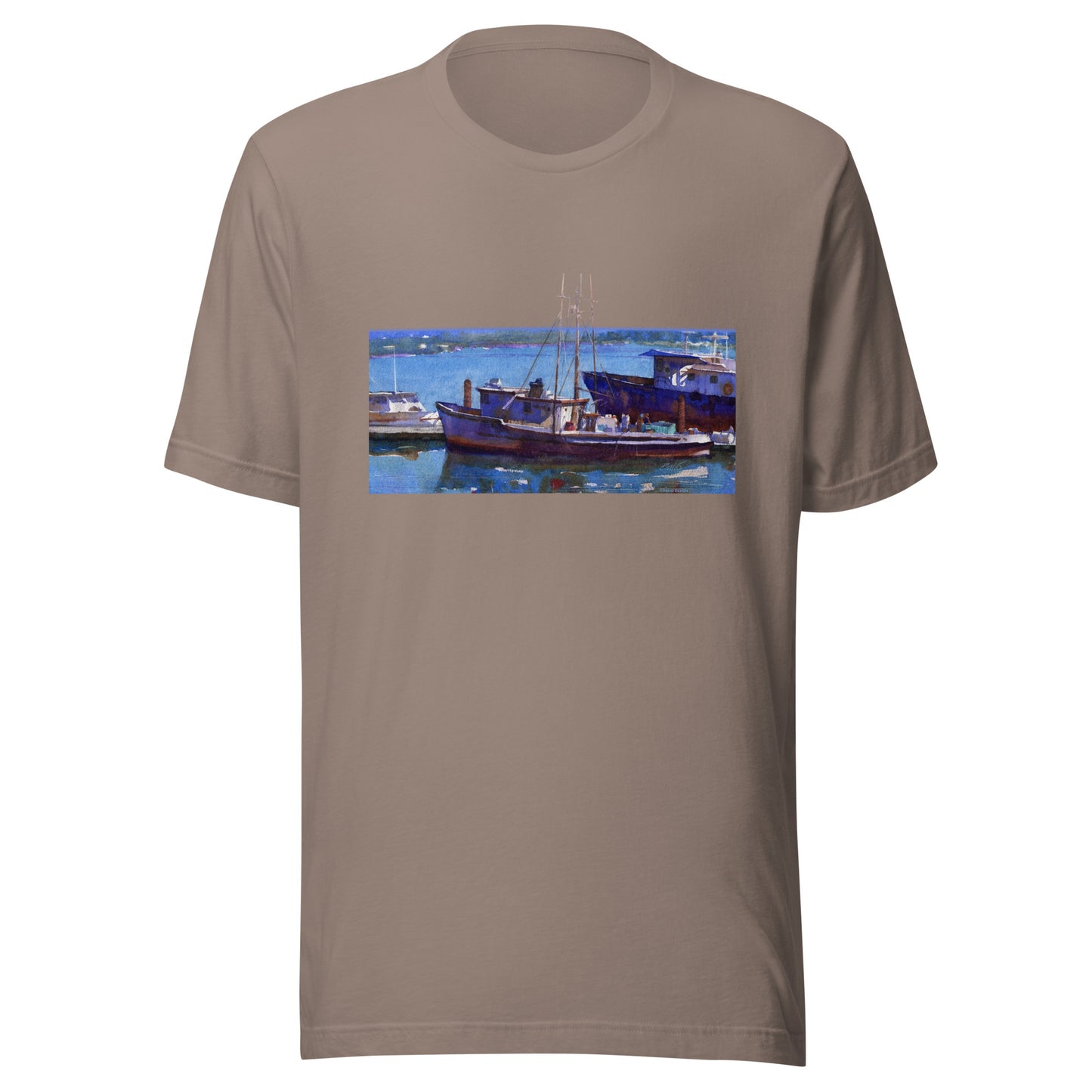 Fishing Boats - from watercolor - Unisex t-shirt