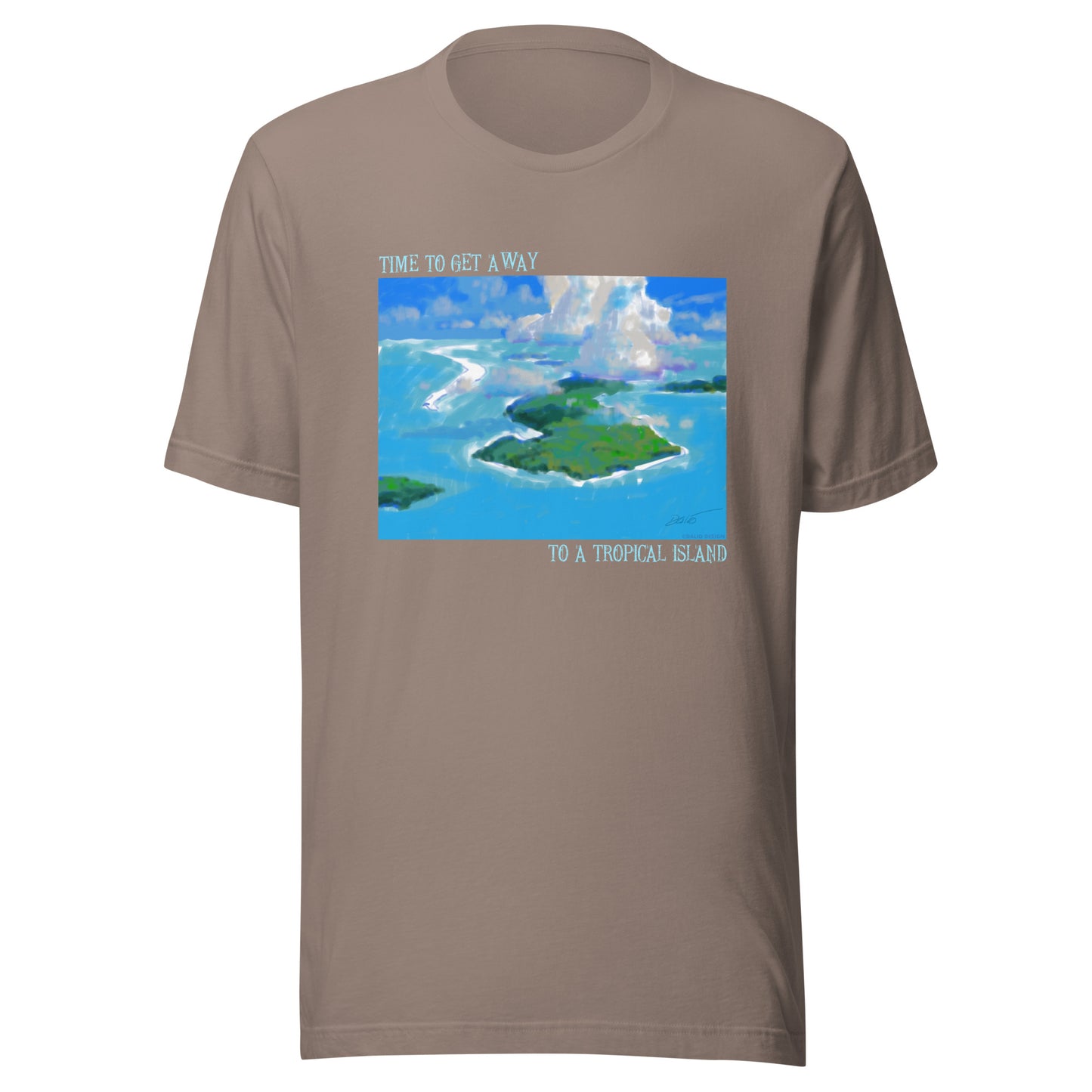 Time to Get Away - Island - Light Font - Unisex t-shirt