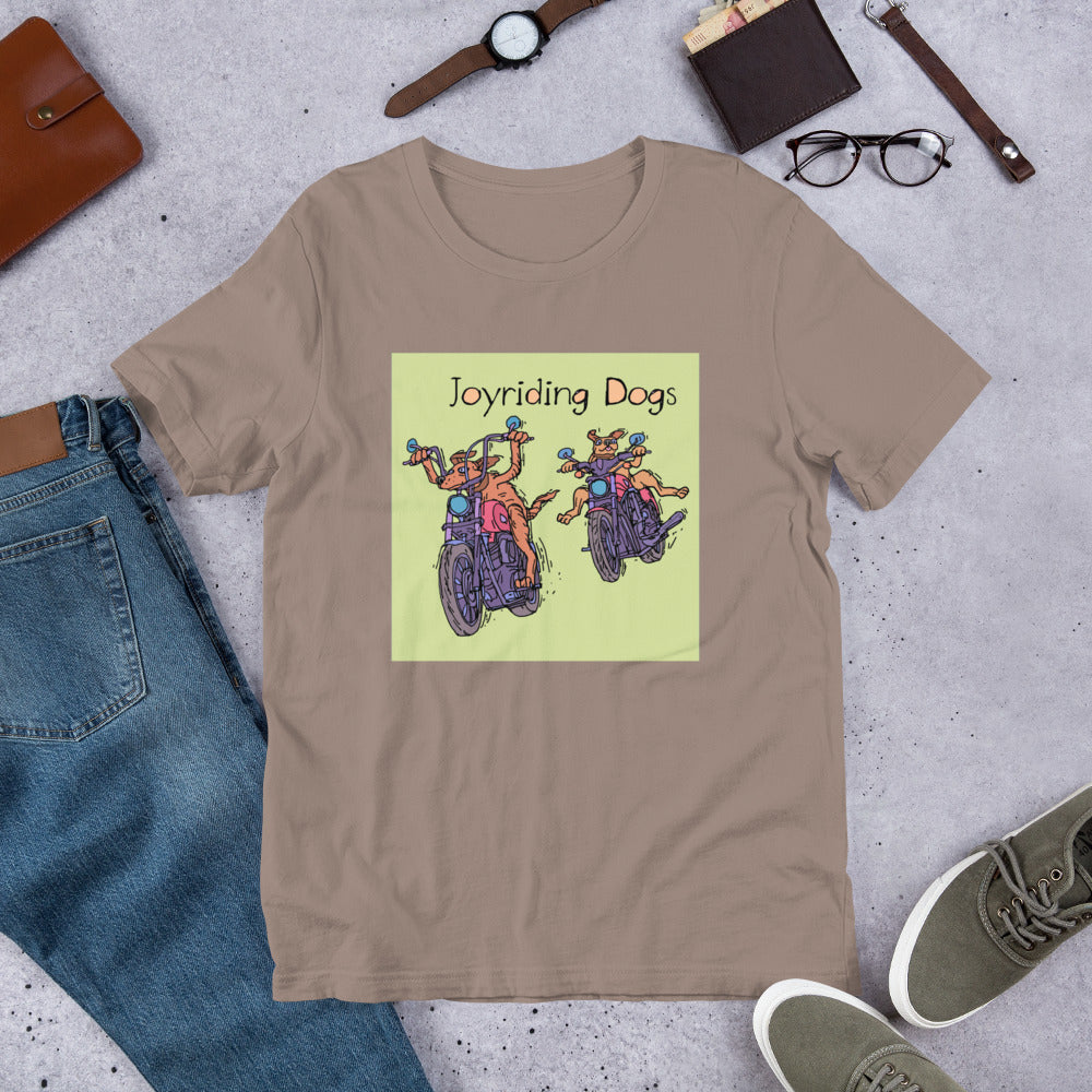 Joyriding Dogs - Two Motorcycles - Unisex t-shirt