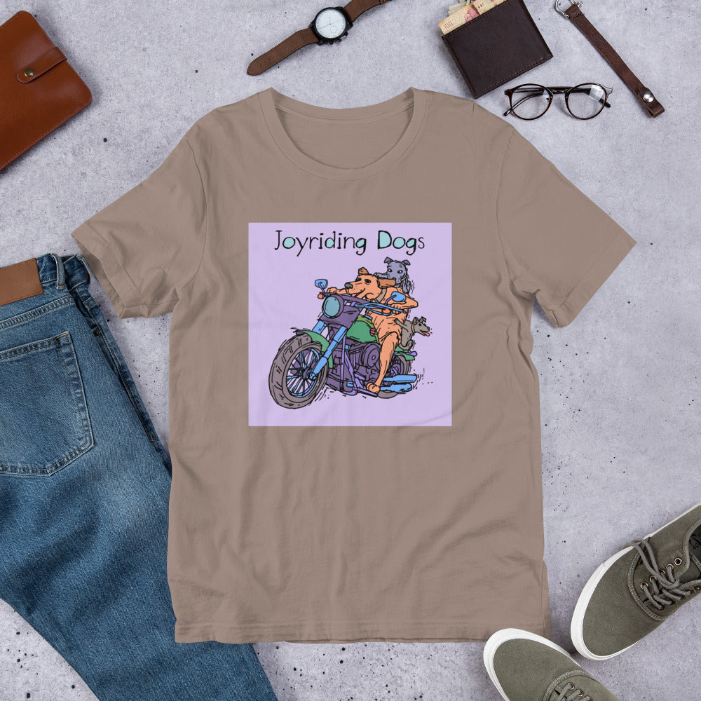 Joyriding Dogs - Two Riders Green Motorcycle - Unisex t-shirt