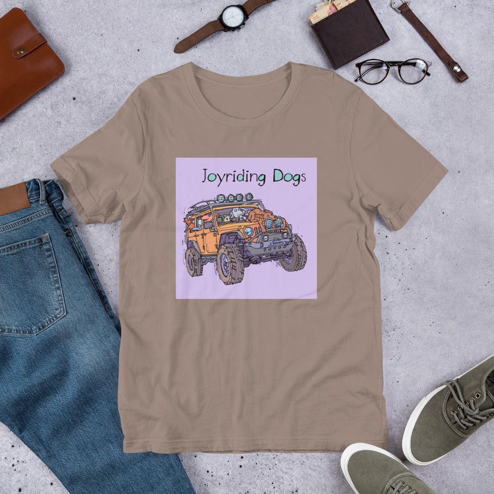 Joy Riding Dogs - Yellow Jeep - Unisex t-shirt