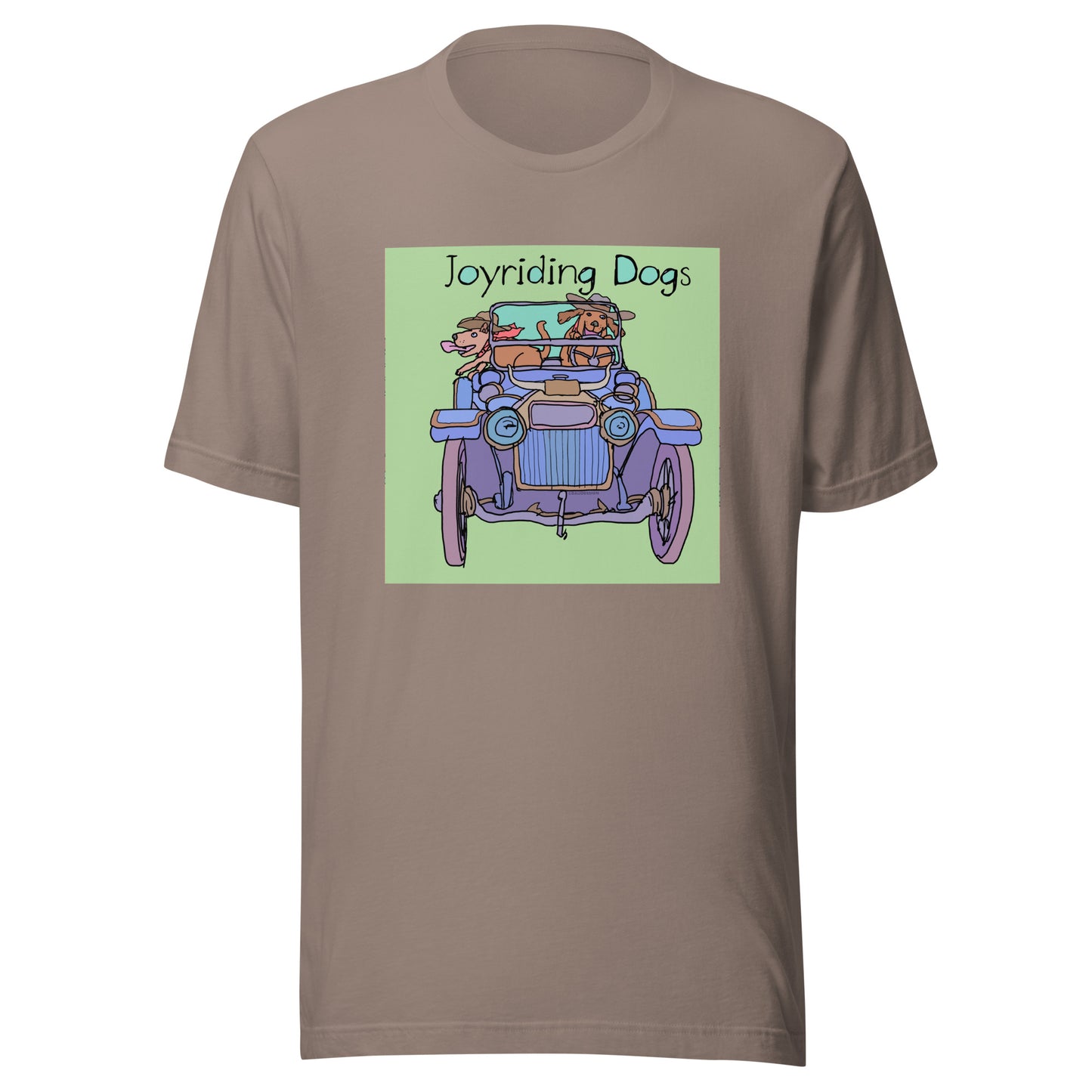 Cowboy Joyriding Dogs - Blue Car - Unisex t-shirt