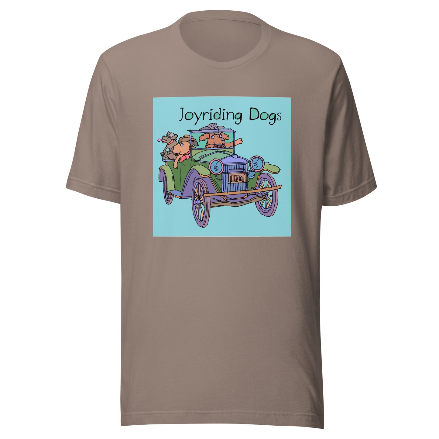 Cowboy Joyriding Dogs - Green Car - Unisex t-shirt