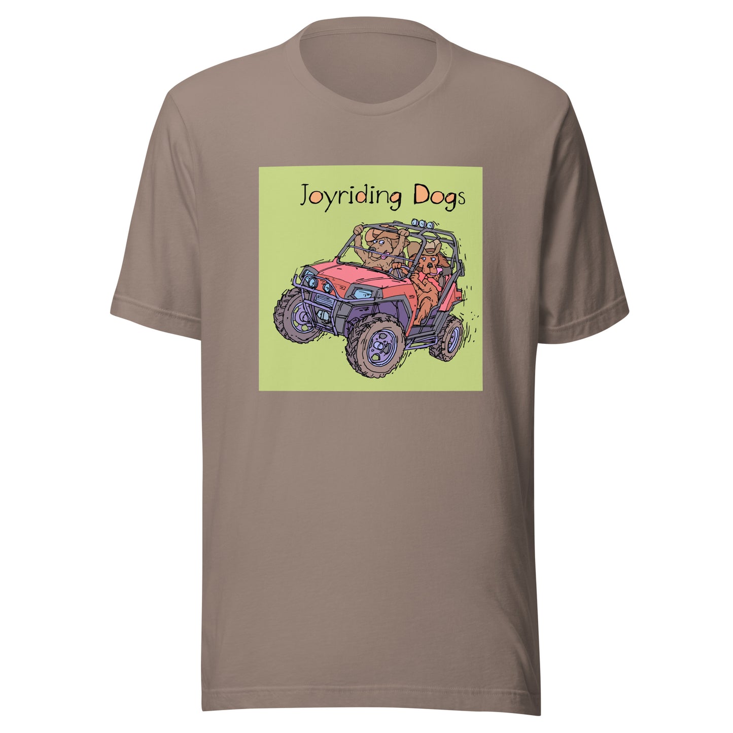 Cowboy Joiyriding Dogs - Two Riders in One Red ATV - Unisex t-shirt
