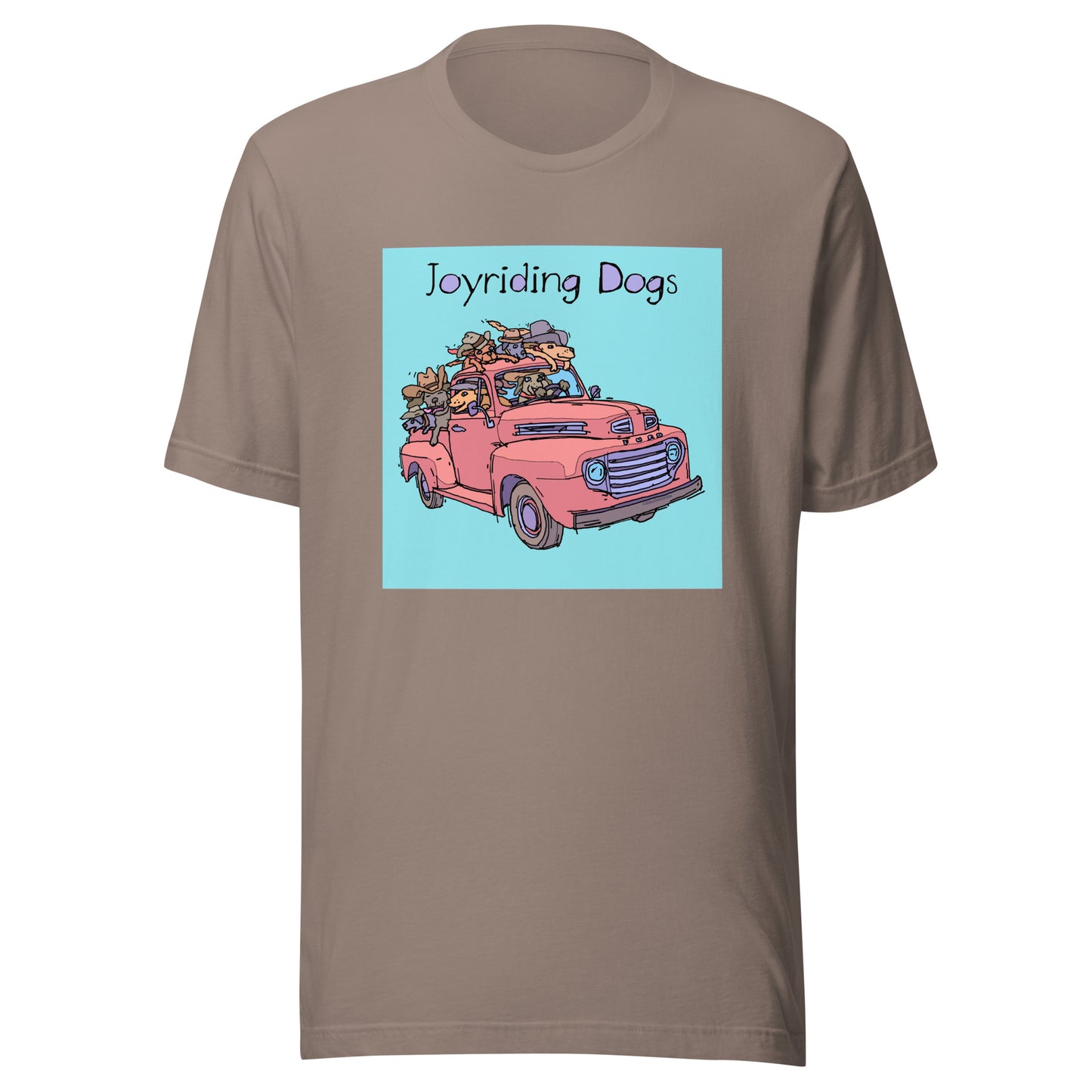 Cowboy Joyriding Dogs - Red Pickup - Unisex t-shirt
