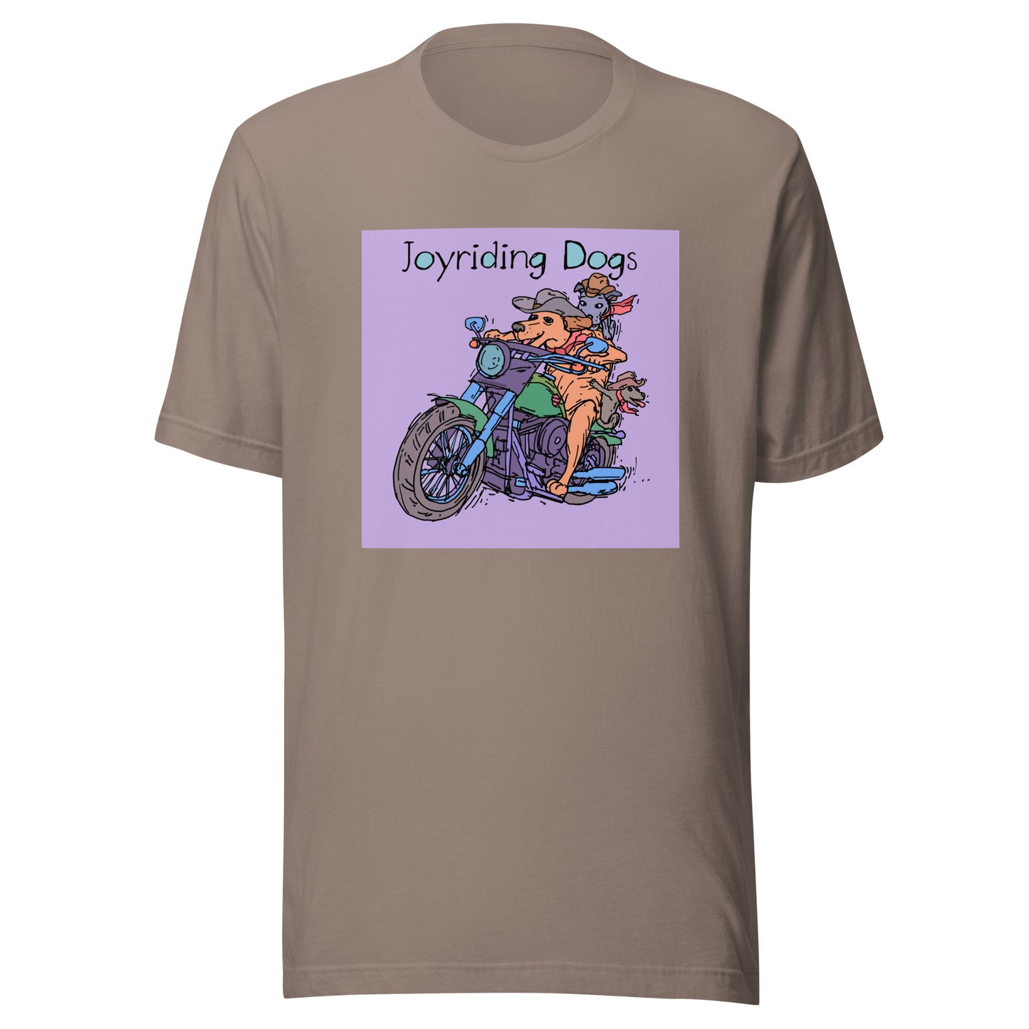 Cowboy Joyriding Dogs - Two Riders Green Motorcycle - Unisex t-shirt