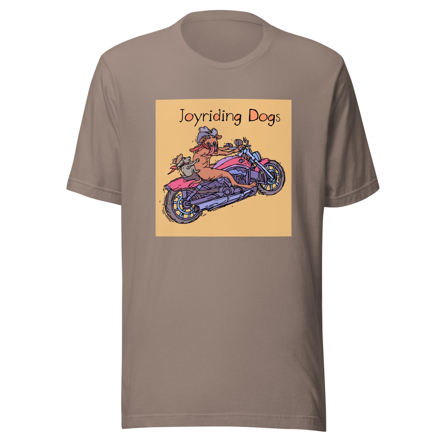 Cowboy Joyriding Dogs - Two Riders Red Motorcycle - Unisex t-shirt
