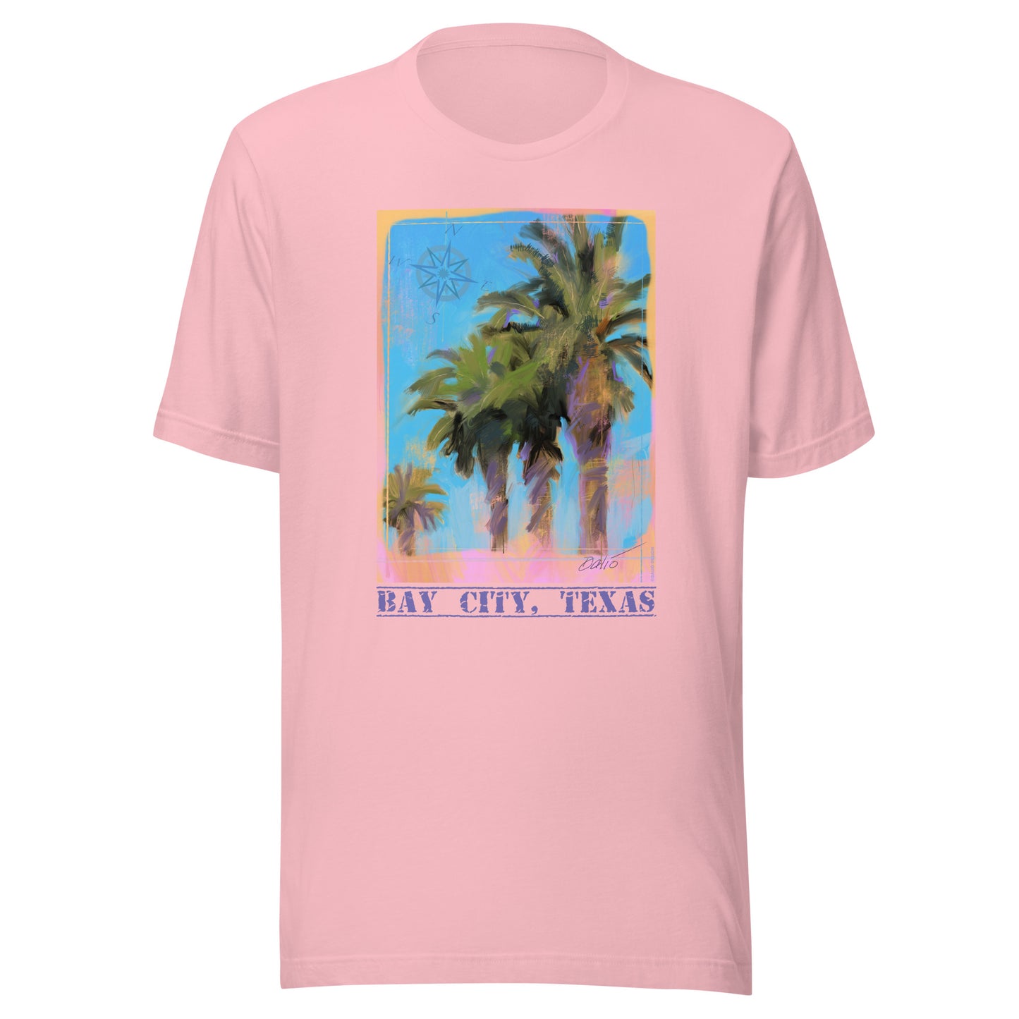 Bay City, Texas - Palms - Dark Font - Unisex t-shirt