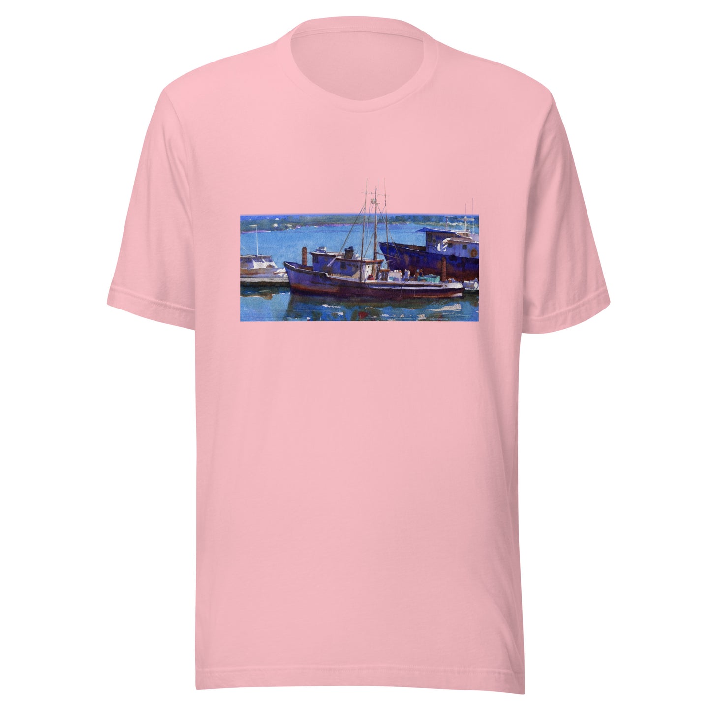 Fishing Boats - from watercolor - Unisex t-shirt
