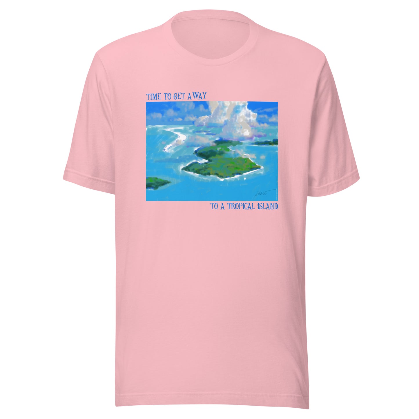Time to Get Away - Island - Dark Font - Unisex t-shirt