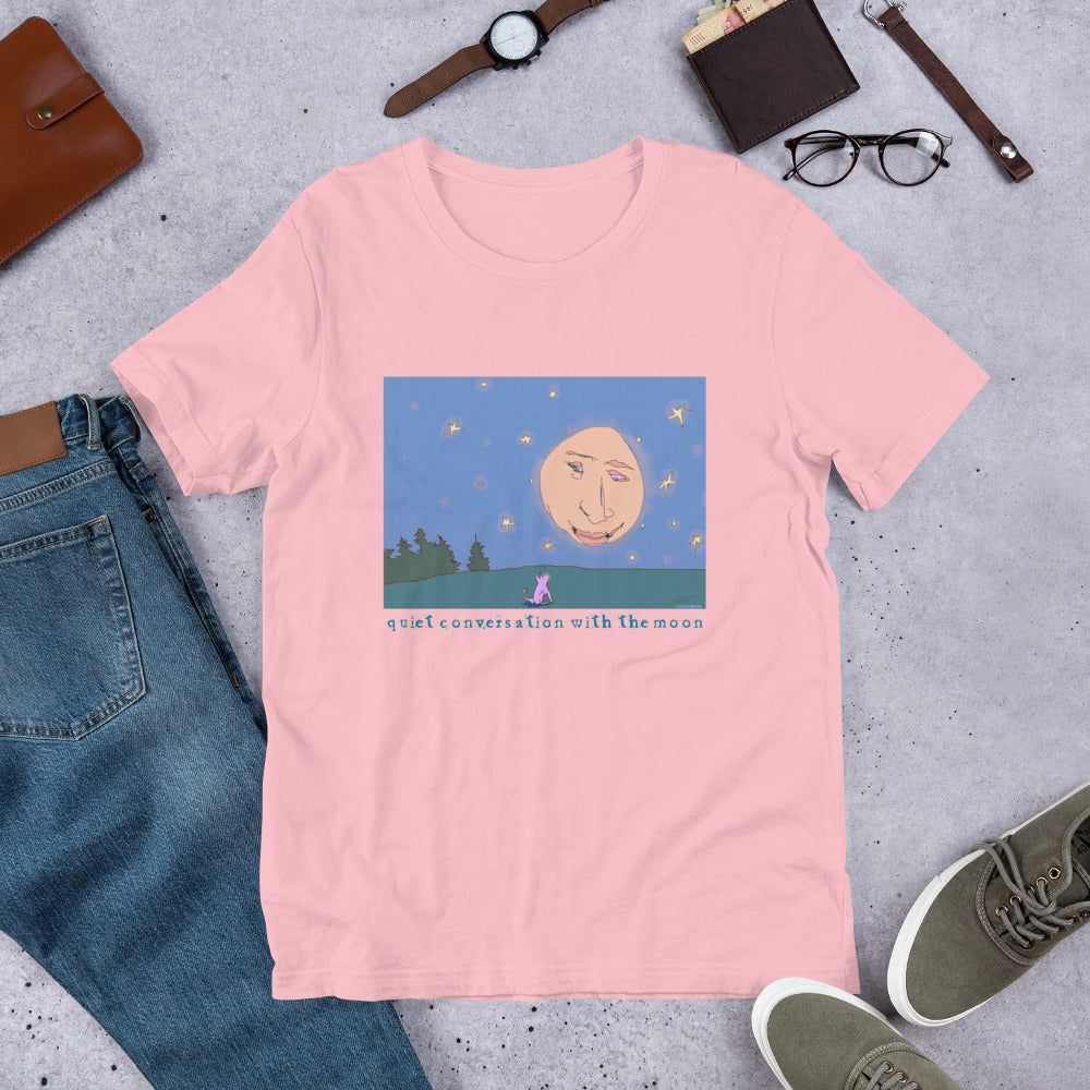 Quiet Conversation with the Moon - Dark Font - Unisex t-shirt