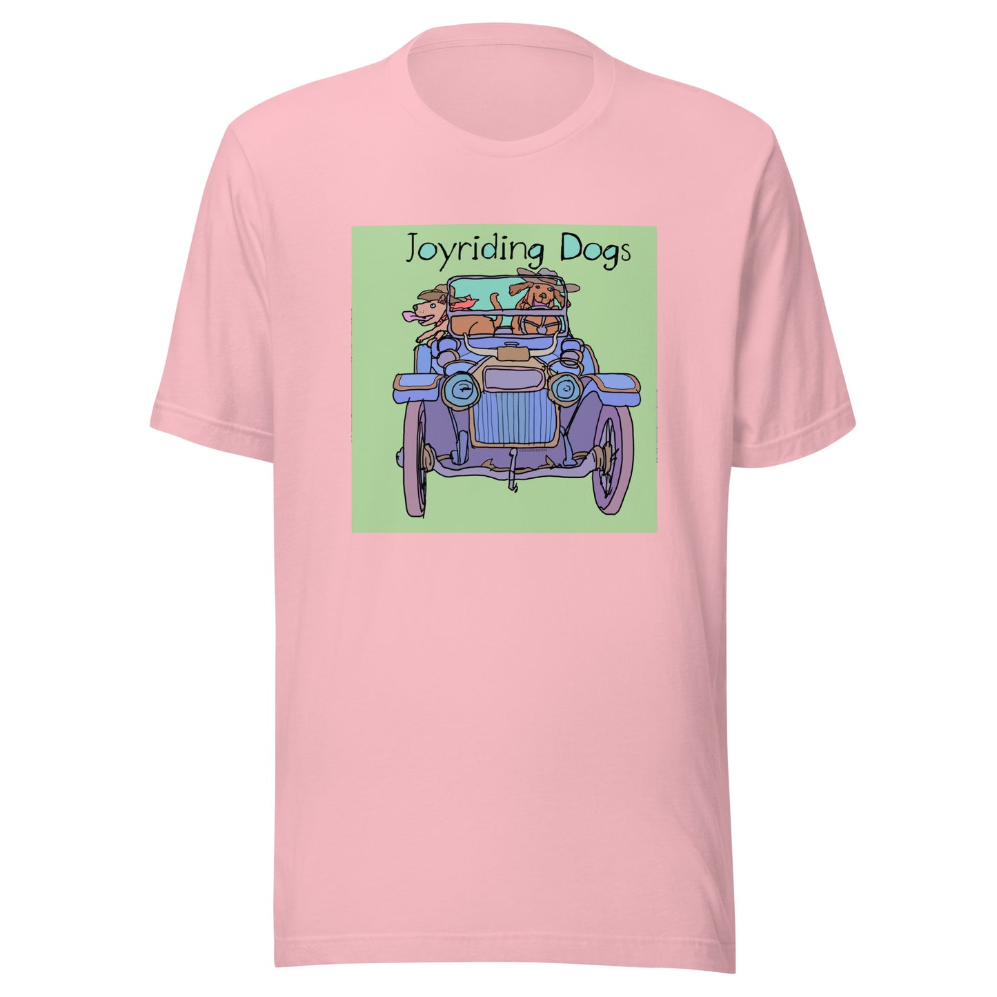 Cowboy Joyriding Dogs - Blue Car - Unisex t-shirt