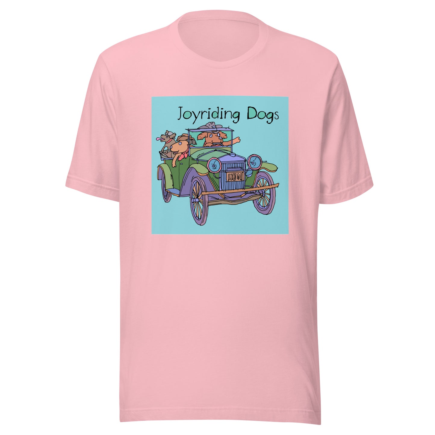 Cowboy Joyriding Dogs - Green Car - Unisex t-shirt
