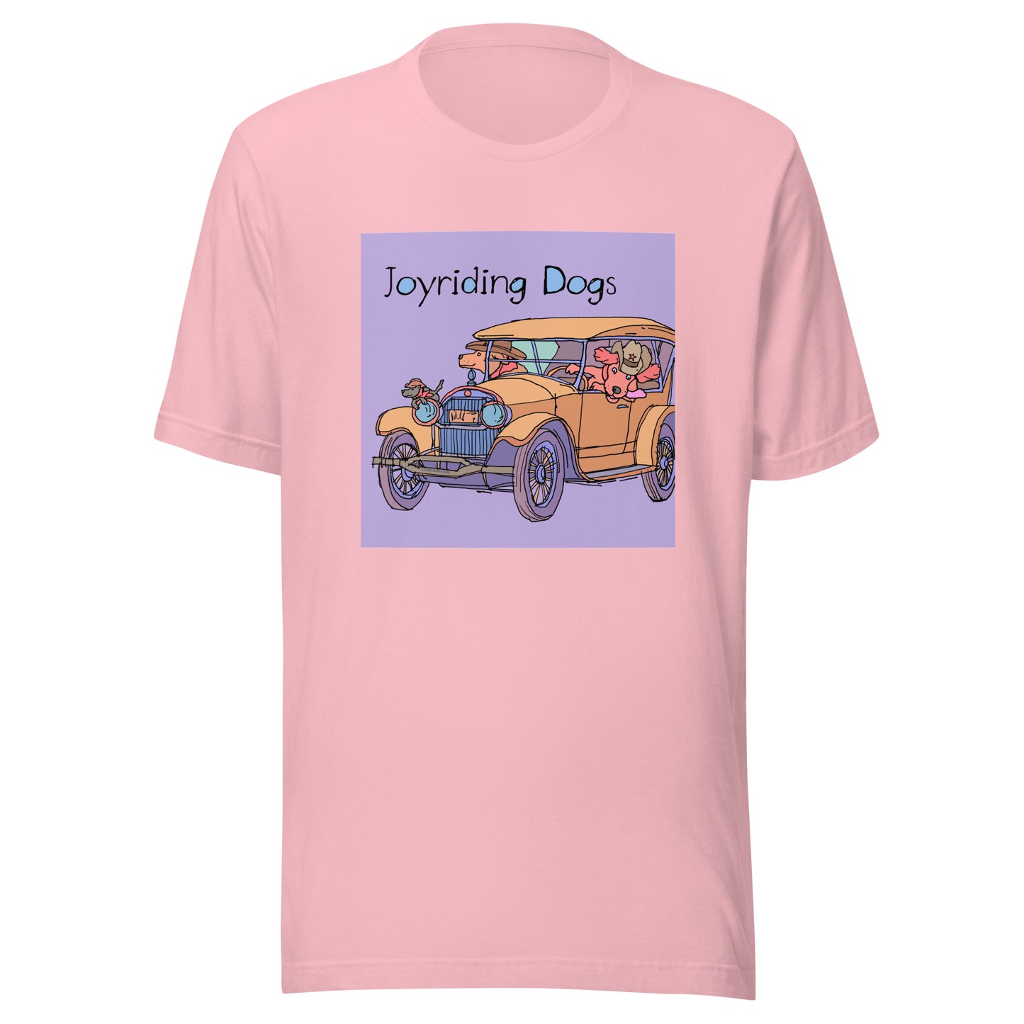Cowboy Joyriding Dogs - Yellow Car - Unisex t-shirt