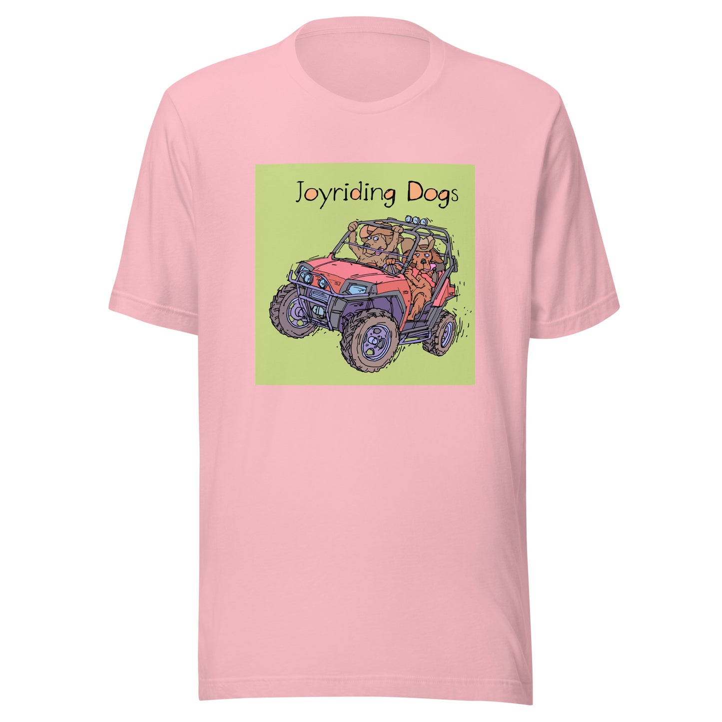 Cowboy Joiyriding Dogs - Two Riders in One Red ATV - Unisex t-shirt