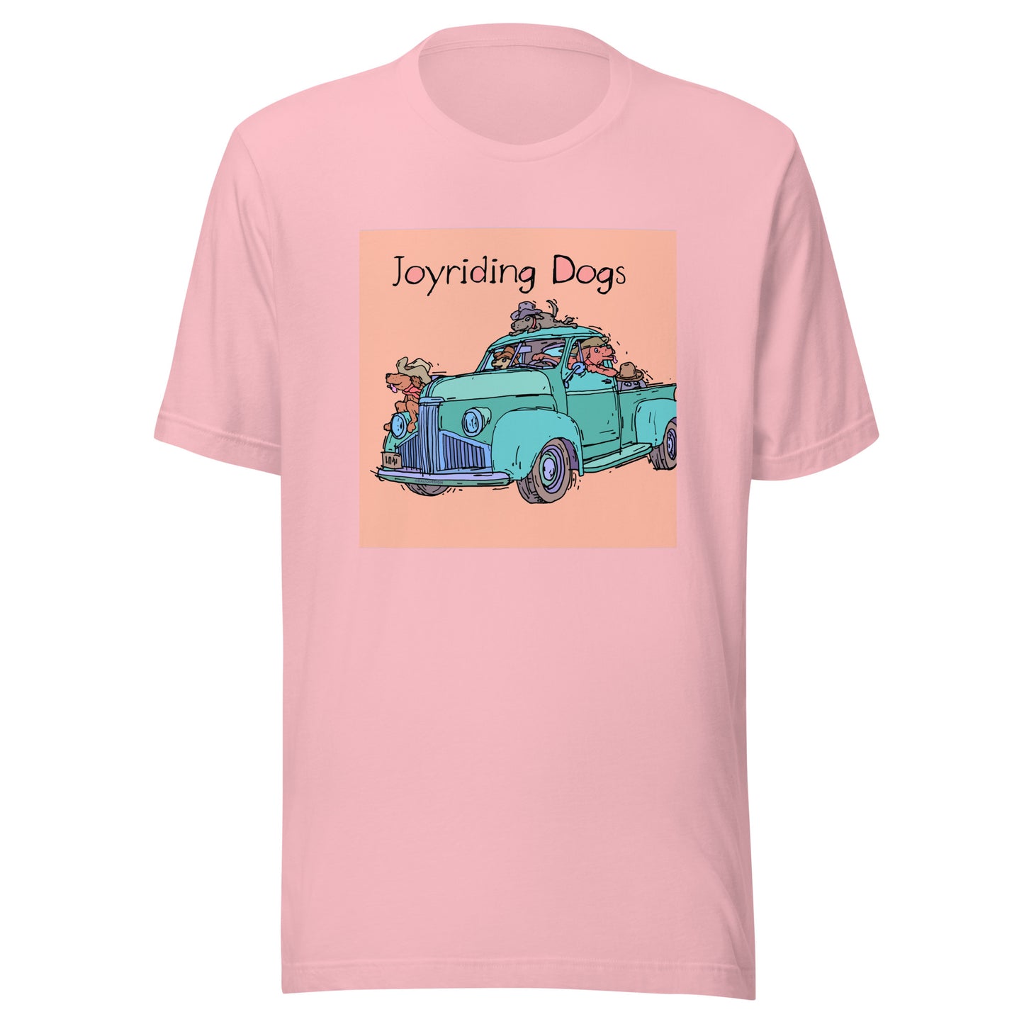 Cowboy Joyriding Dogs - Green Pickup - Unisex t-shirt