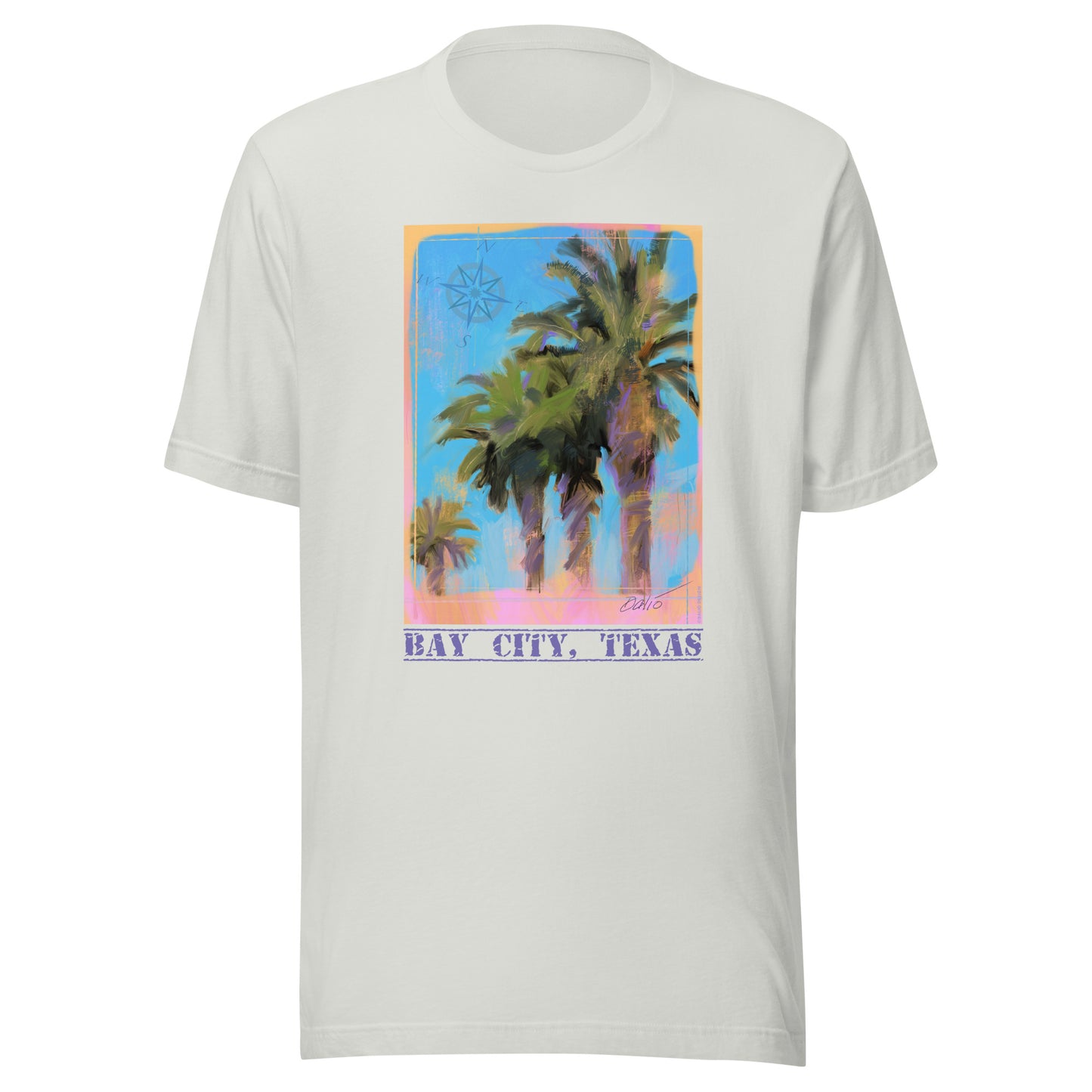 Bay City, Texas - Palms - Dark Font - Unisex t-shirt