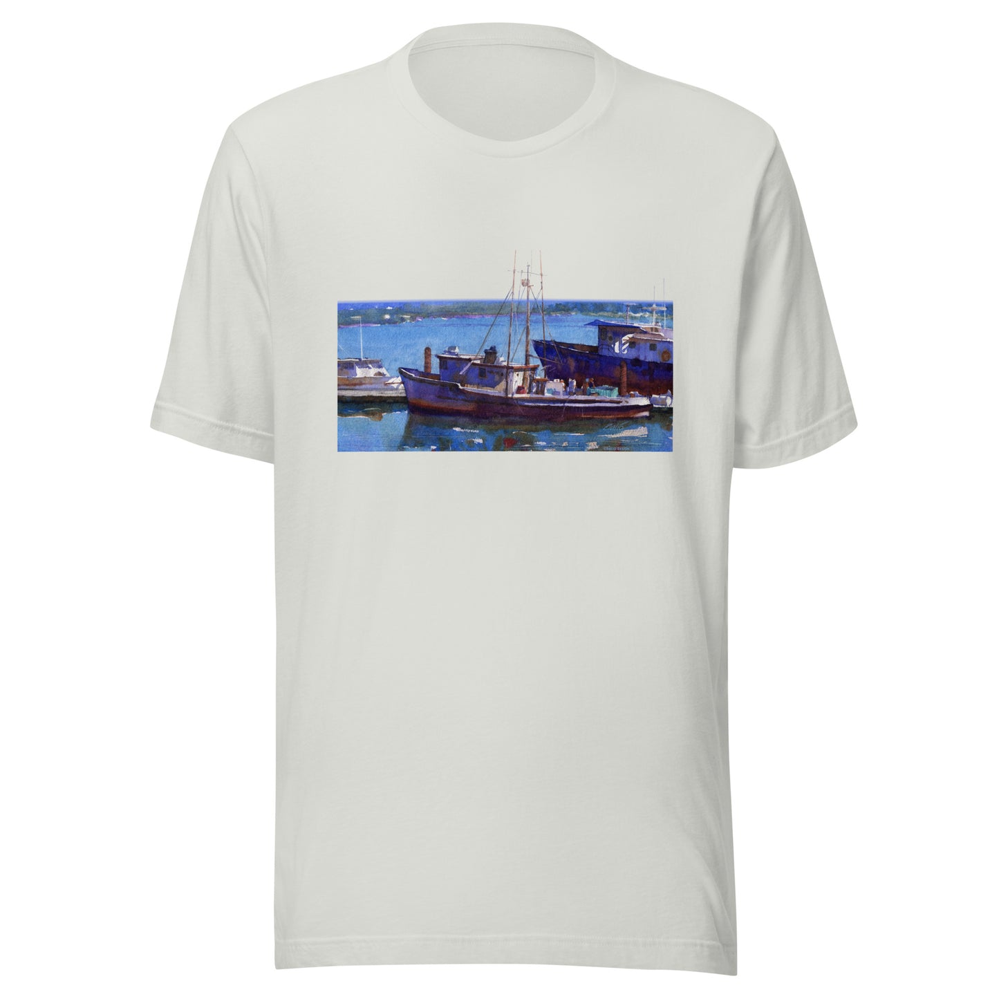 Fishing Boats - from watercolor - Unisex t-shirt
