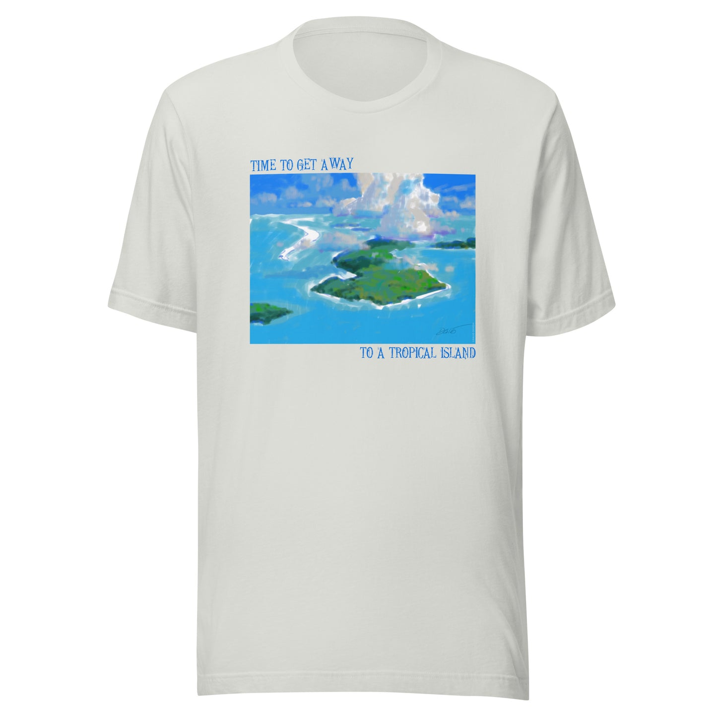 Time to Get Away - Island - Dark Font - Unisex t-shirt