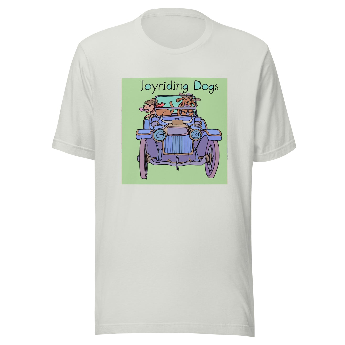 Cowboy Joyriding Dogs - Blue Car - Unisex t-shirt