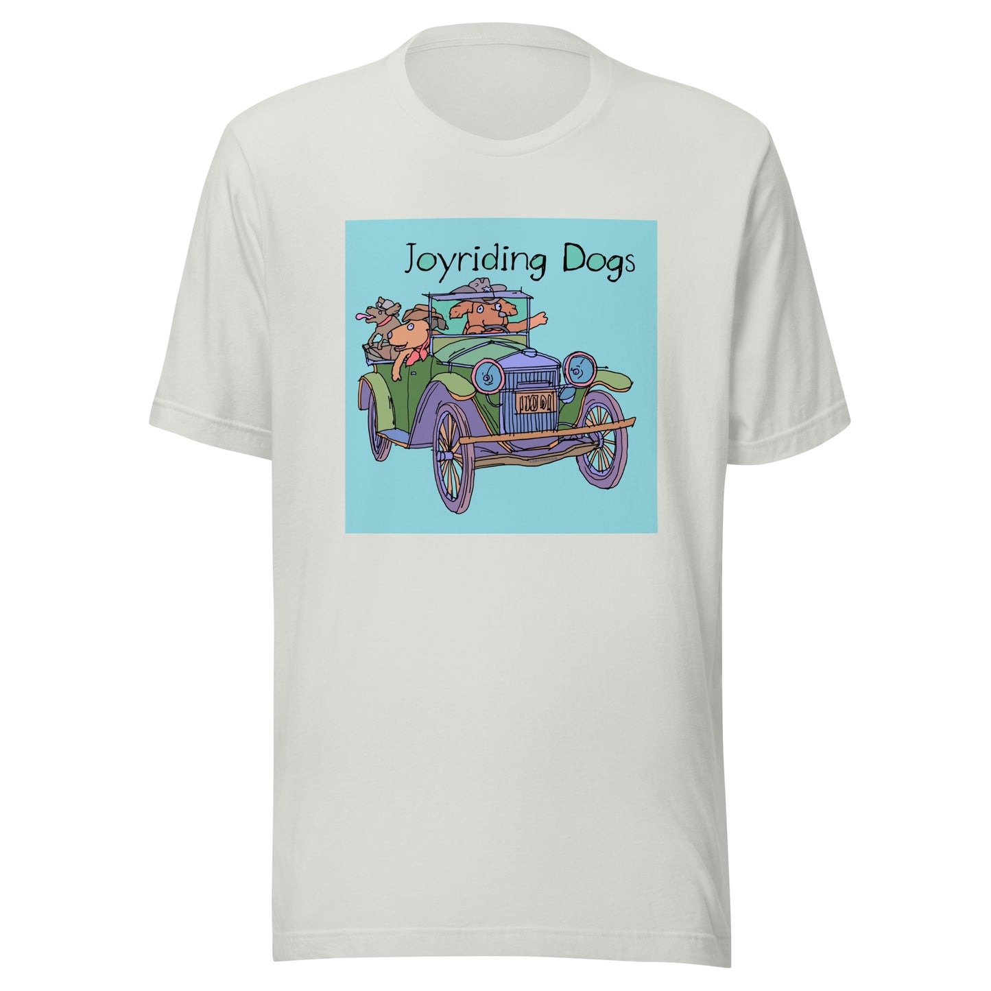 Cowboy Joyriding Dogs - Green Car - Unisex t-shirt