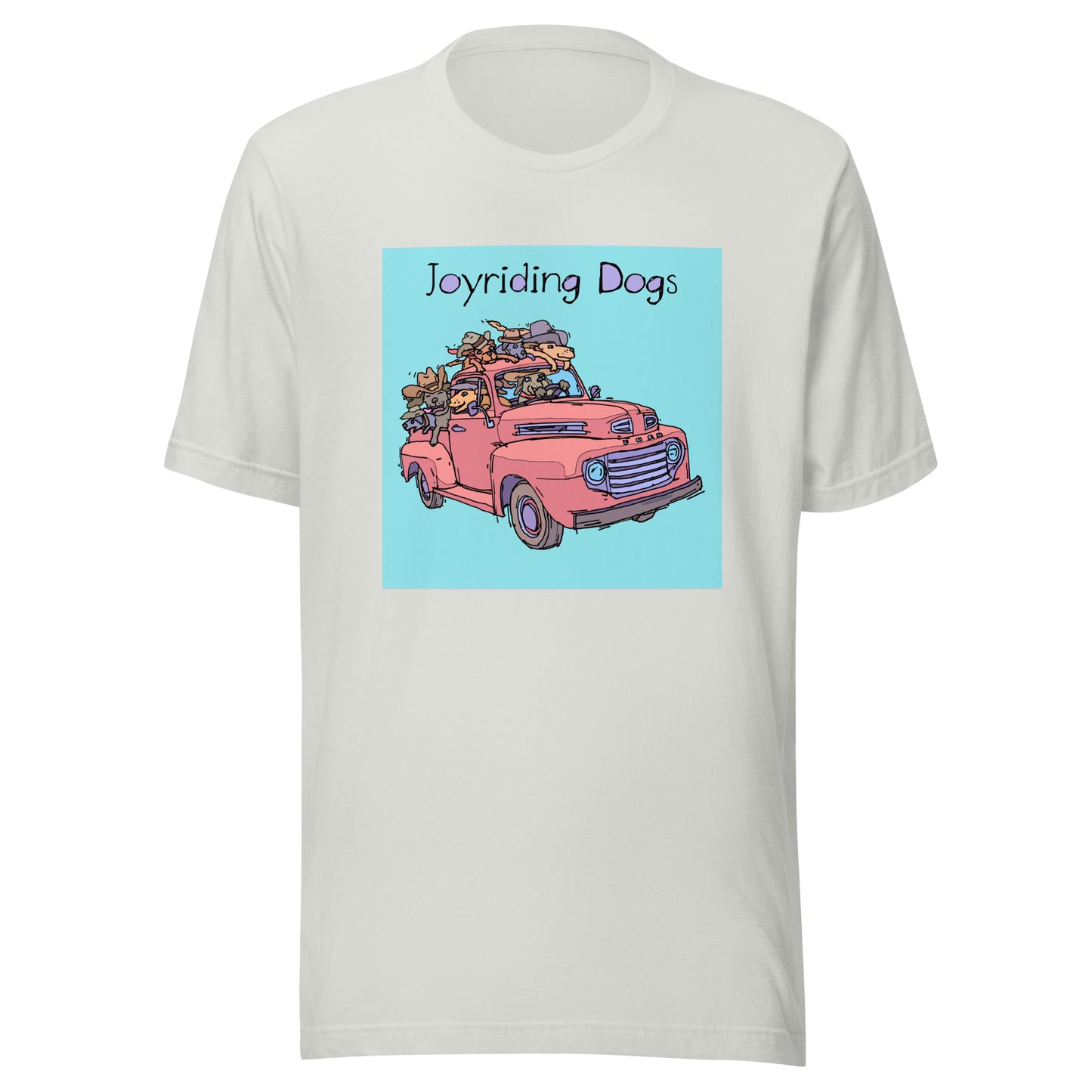 Cowboy Joyriding Dogs - Red Pickup - Unisex t-shirt