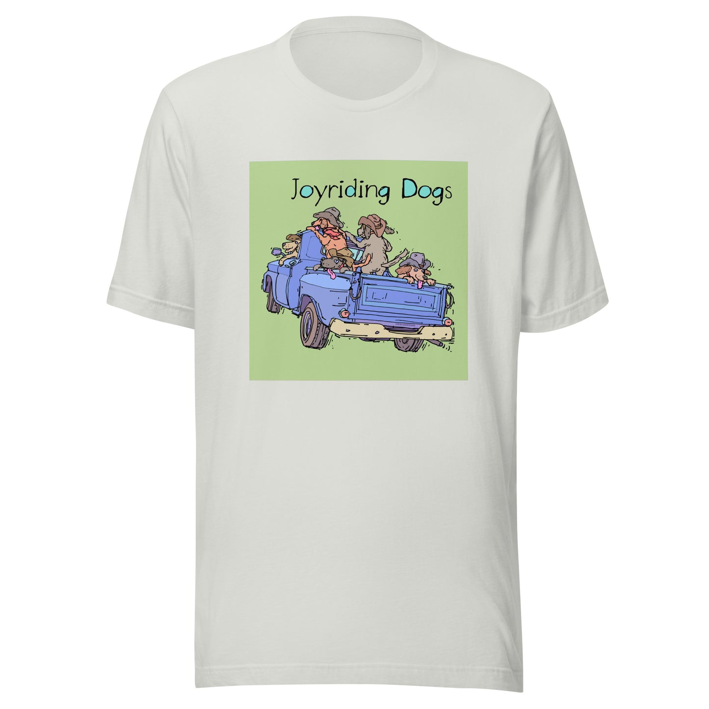 Cowboy Joyriding Dogs - Blue Pickup - Unisex t-shirt