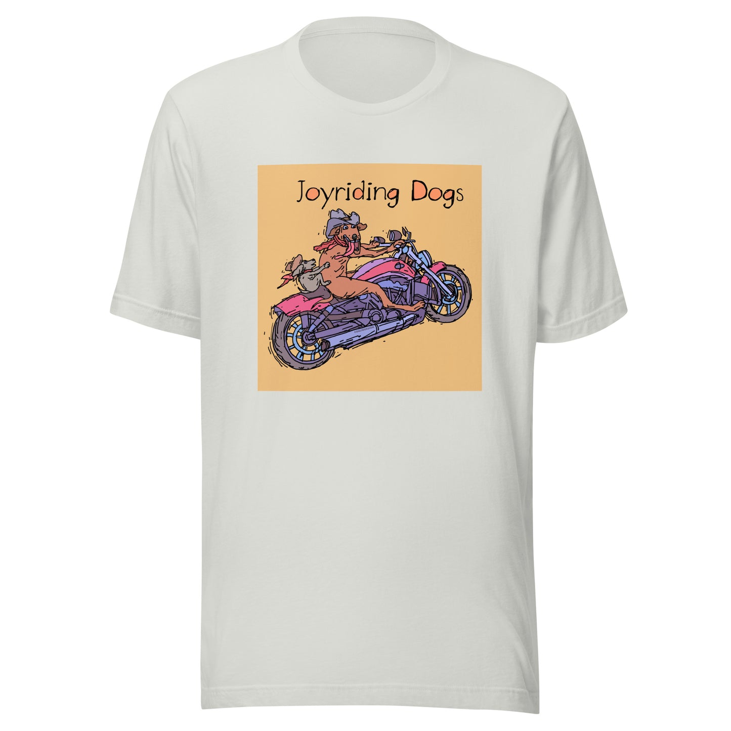 Cowboy Joyriding Dogs - Two Riders Red Motorcycle - Unisex t-shirt