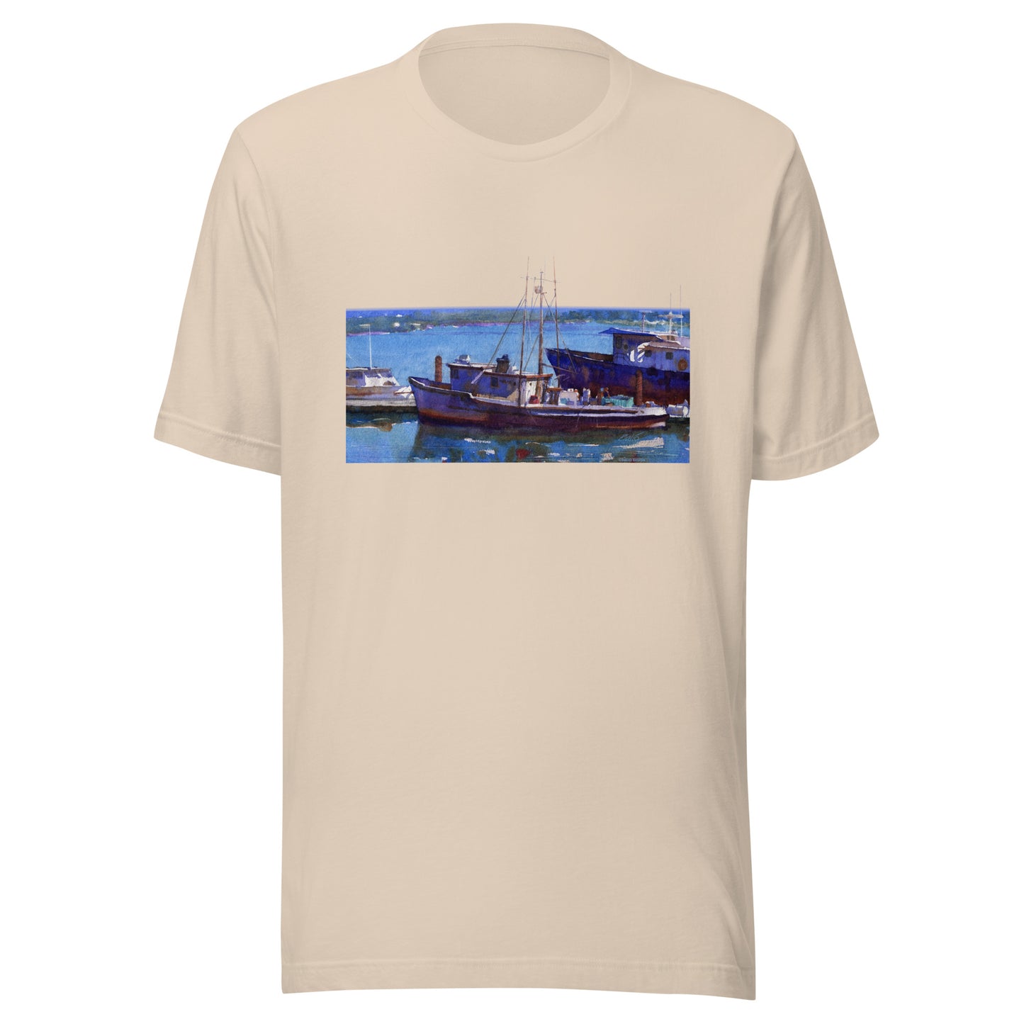 Fishing Boats - from watercolor - Unisex t-shirt