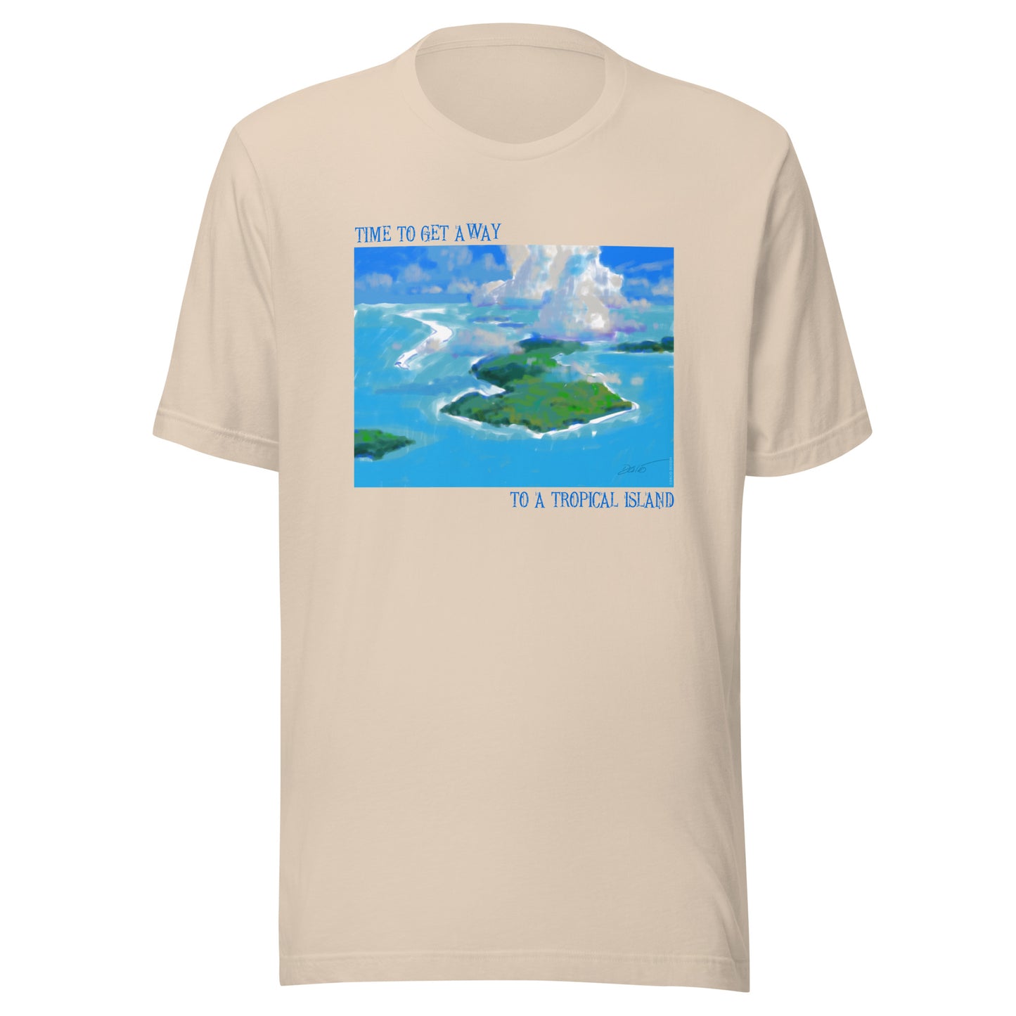 Time to Get Away - Island - Dark Font - Unisex t-shirt