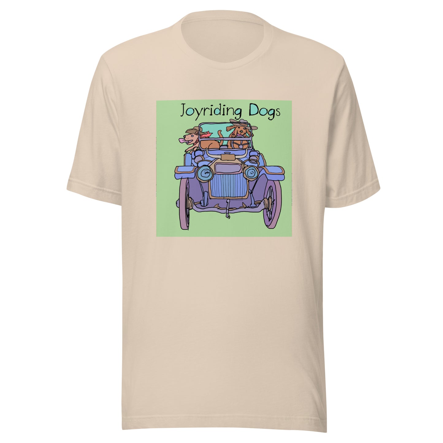 Cowboy Joyriding Dogs - Blue Car - Unisex t-shirt
