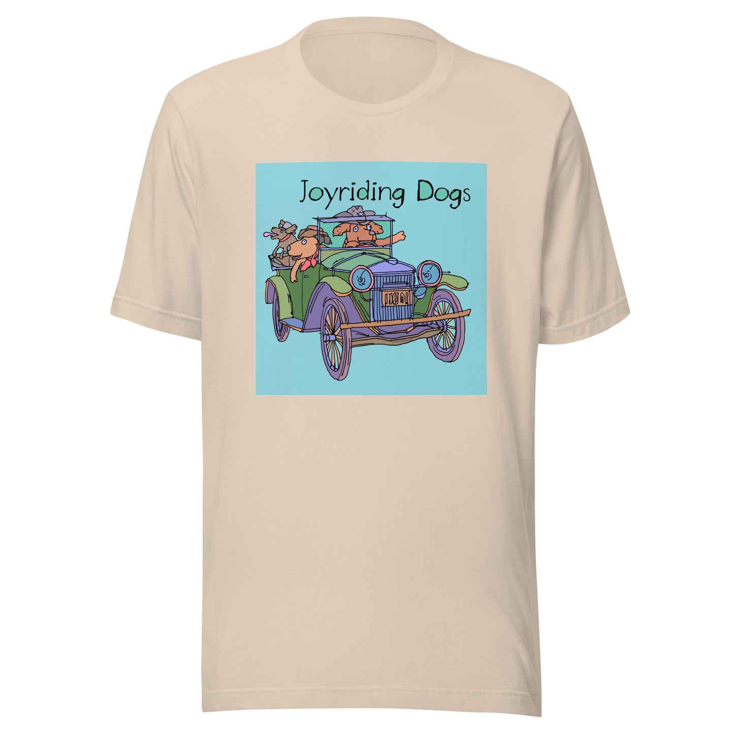 Cowboy Joyriding Dogs - Green Car - Unisex t-shirt