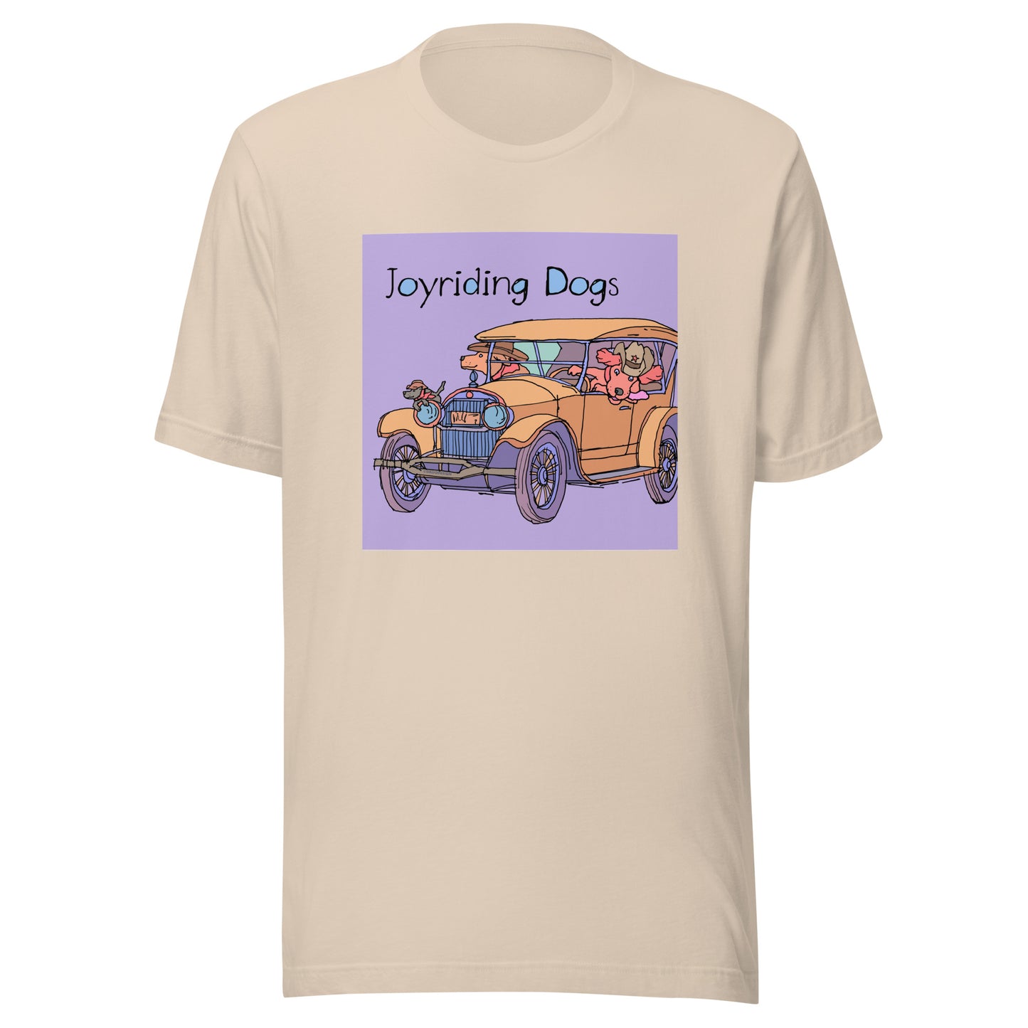 Cowboy Joyriding Dogs - Yellow Car - Unisex t-shirt
