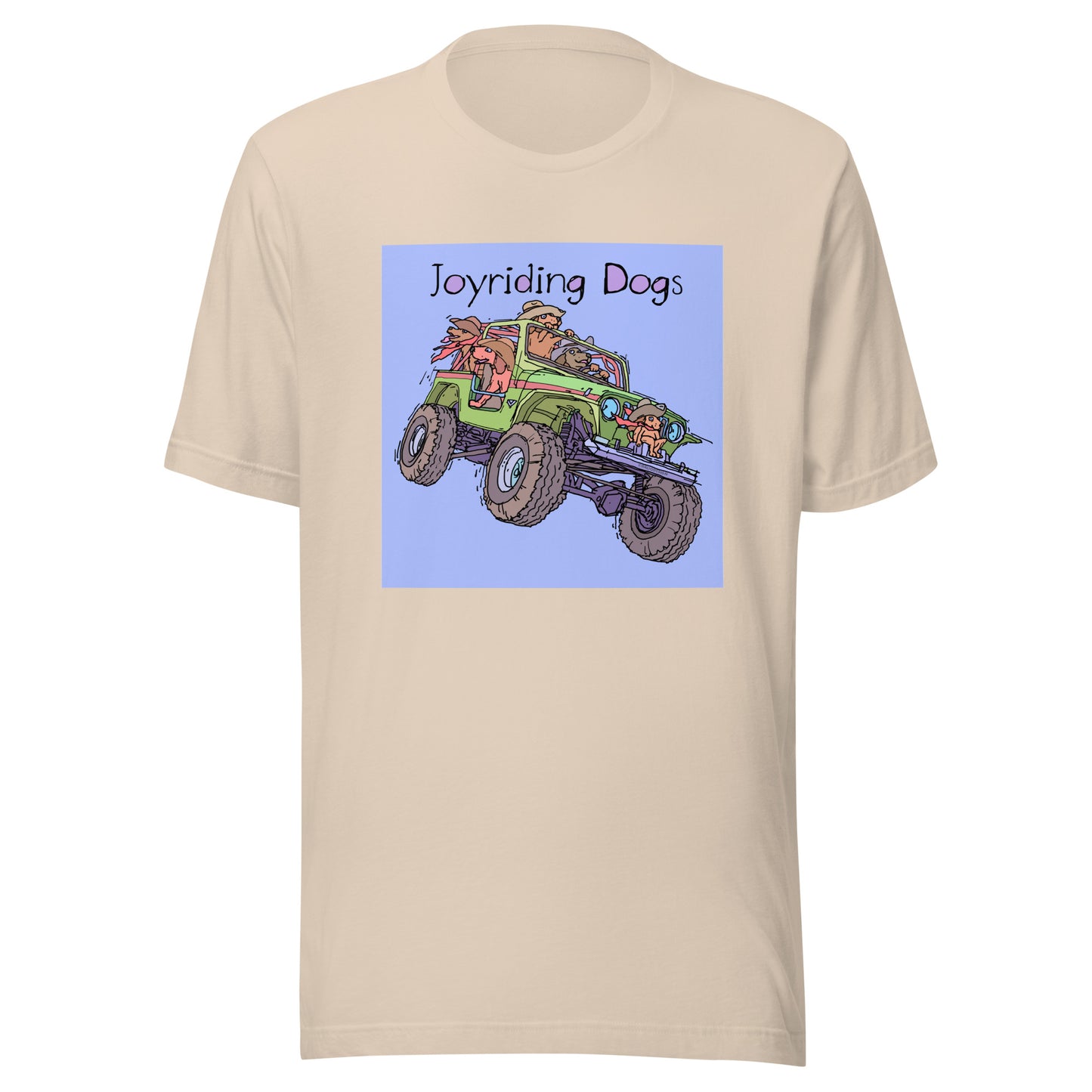 Cowboy Joyriding Dogs - Green Jeep - Unisex t-shirt