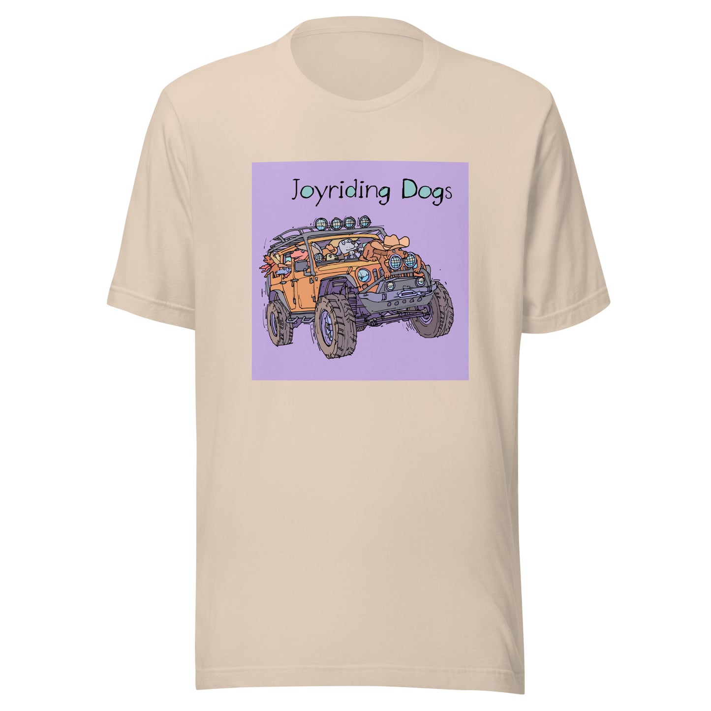 Cowboy Joyriding Dogs - Yellow Jeep - Unisex t-shirt