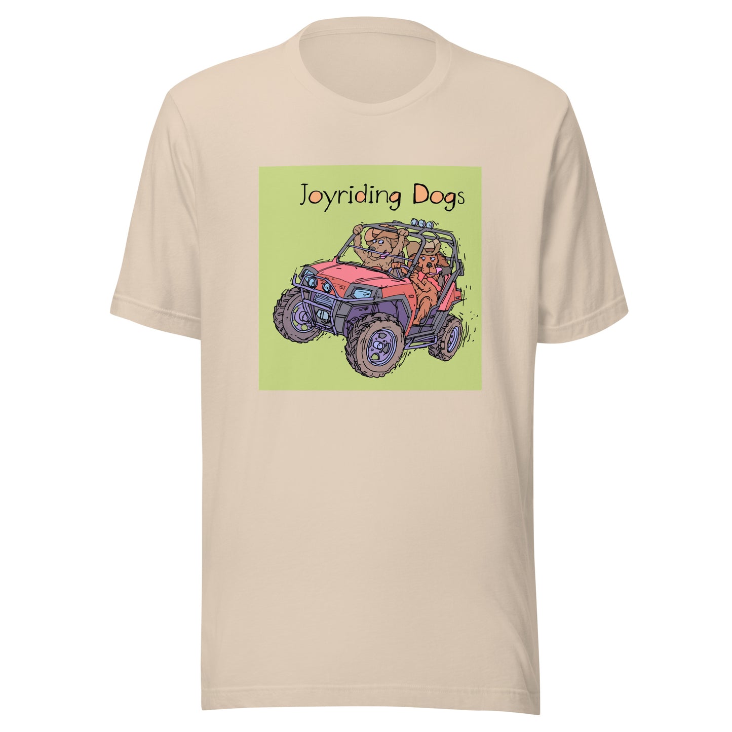 Cowboy Joiyriding Dogs - Two Riders in One Red ATV - Unisex t-shirt