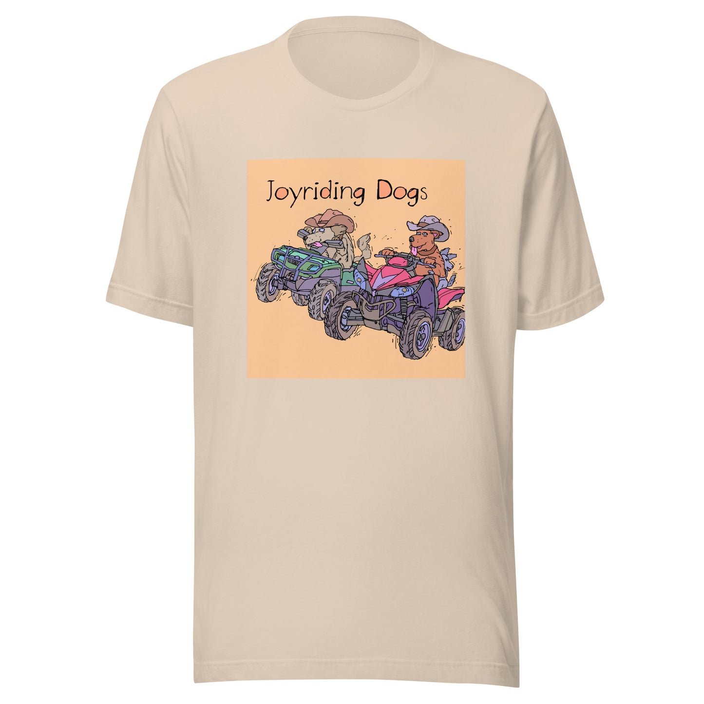 Cowboy Joyriding Dogs - Two ATVs - Unisex t-shirt