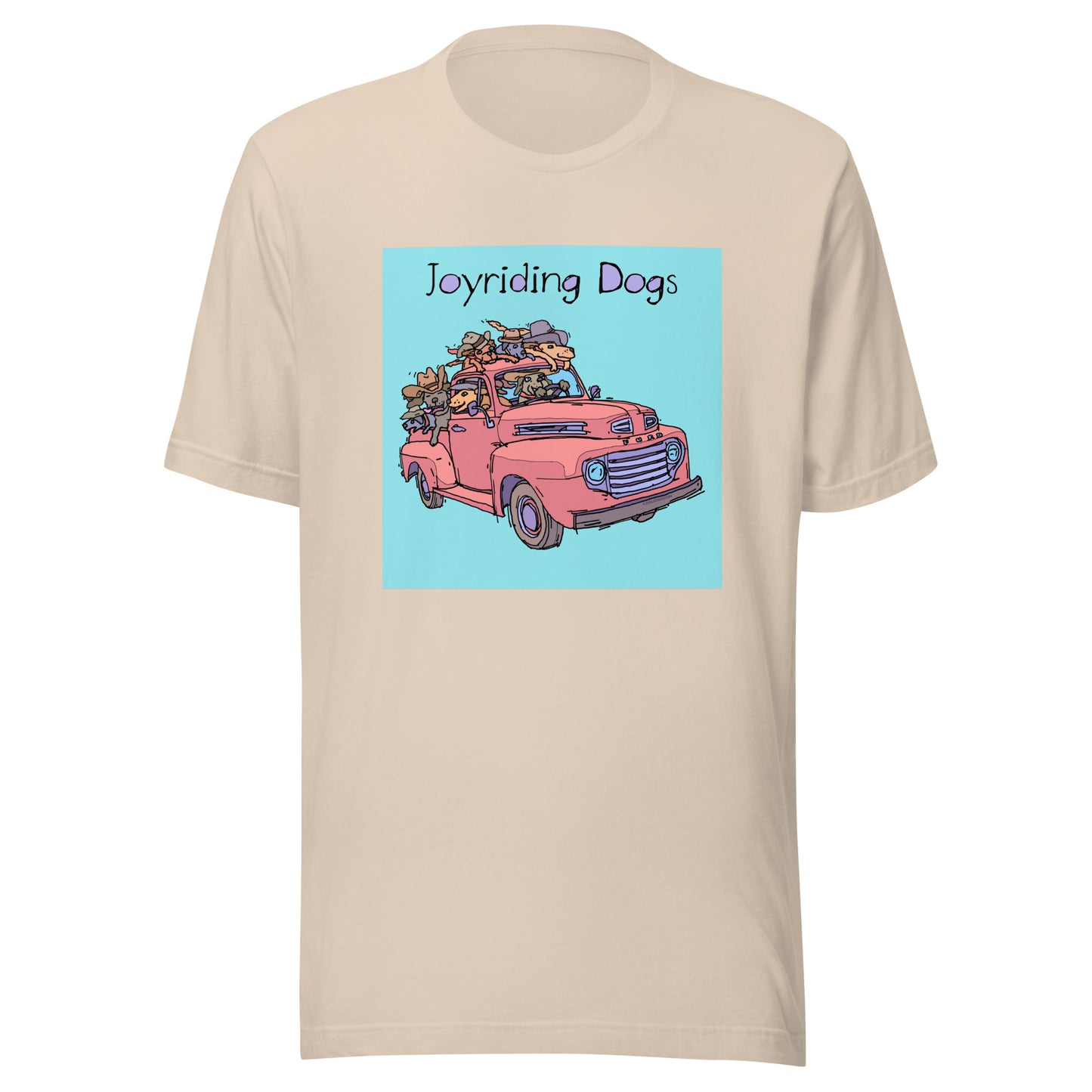 Cowboy Joyriding Dogs - Red Pickup - Unisex t-shirt