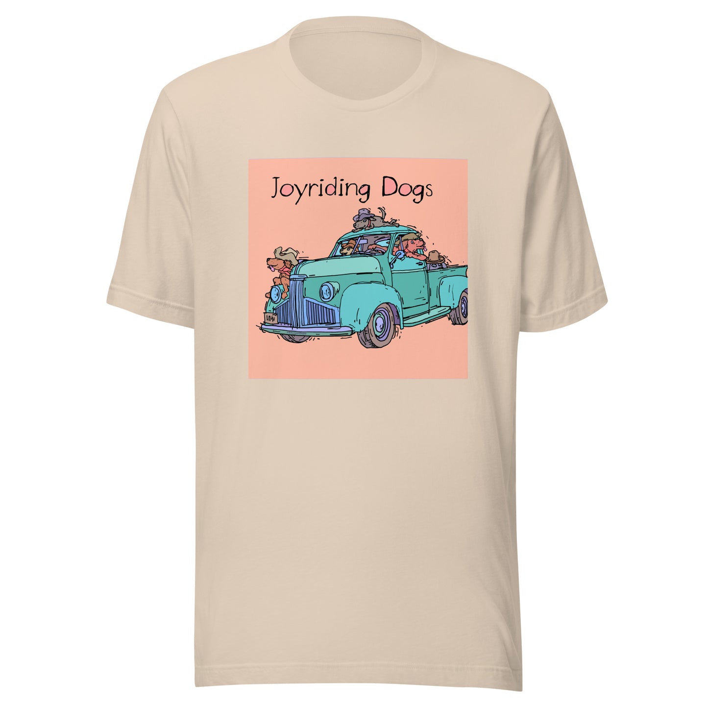 Cowboy Joyriding Dogs - Green Pickup - Unisex t-shirt