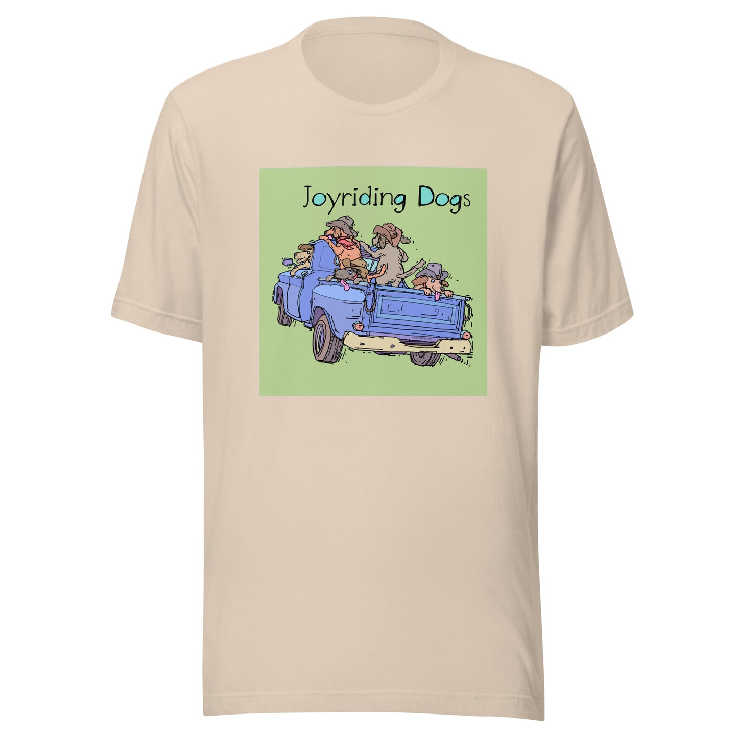 Cowboy Joyriding Dogs - Blue Pickup - Unisex t-shirt