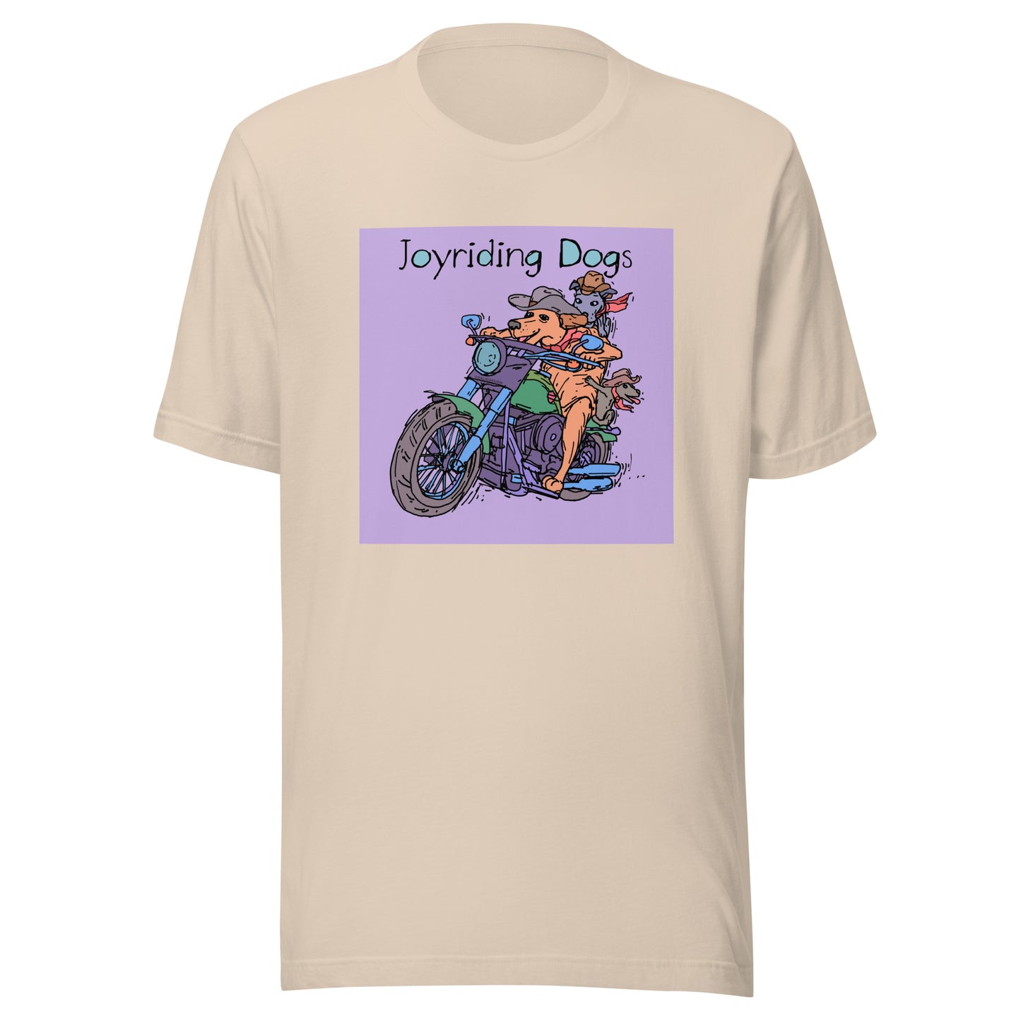 Cowboy Joyriding Dogs - Two Riders Green Motorcycle - Unisex t-shirt