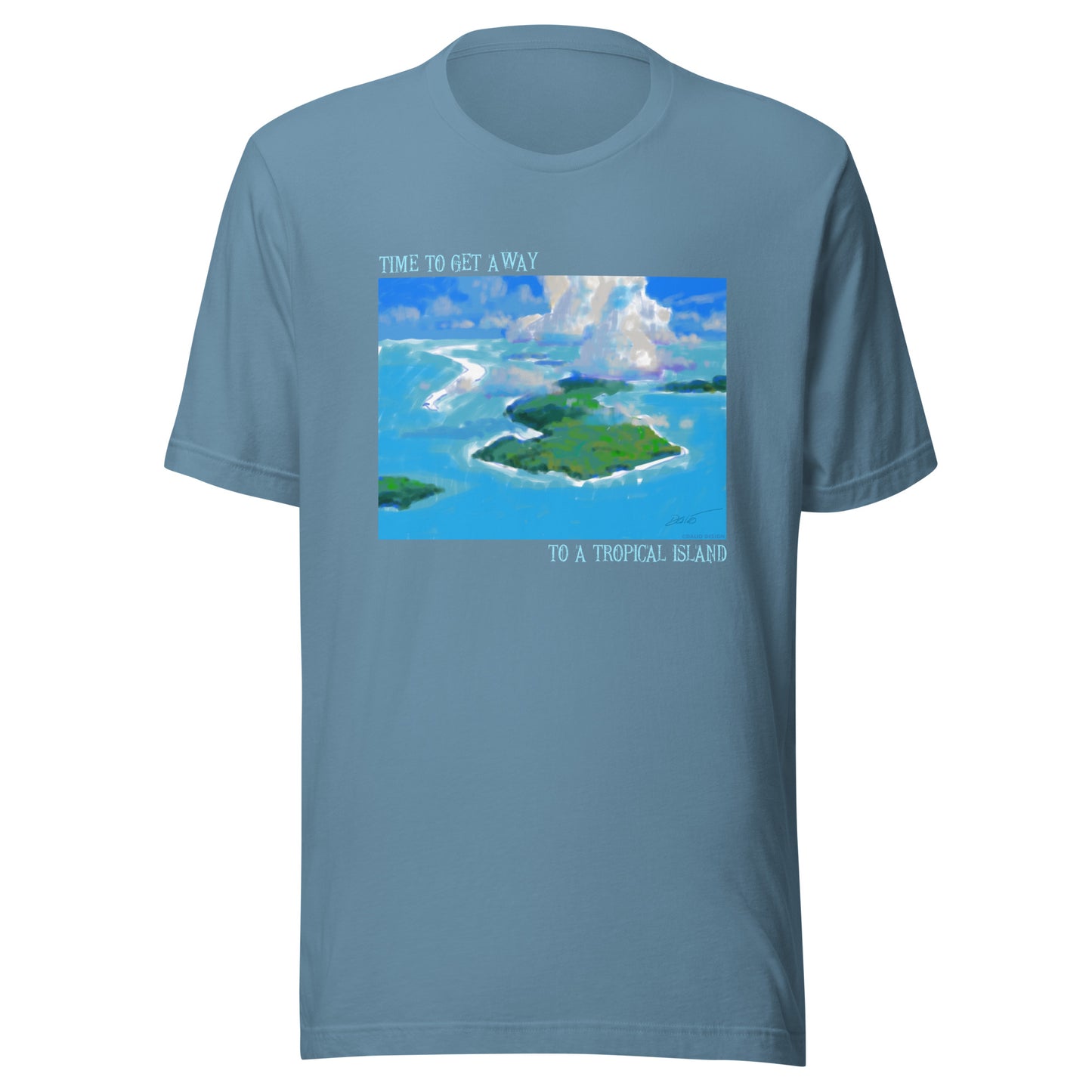 Time to Get Away - Island - Light Font - Unisex t-shirt