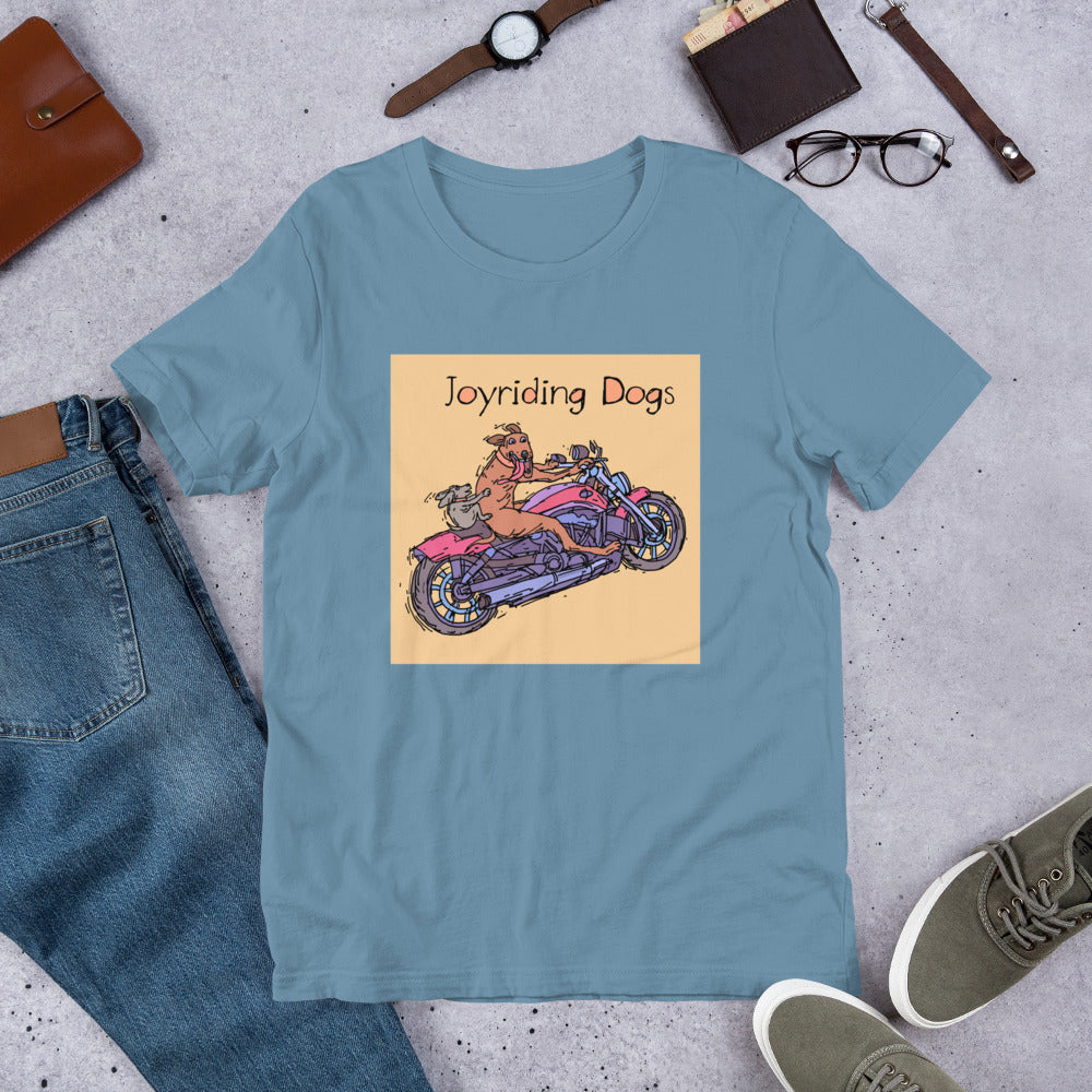 Joyriding Dogs - Two Riders Red Motorcycle - Unisex t-shirt