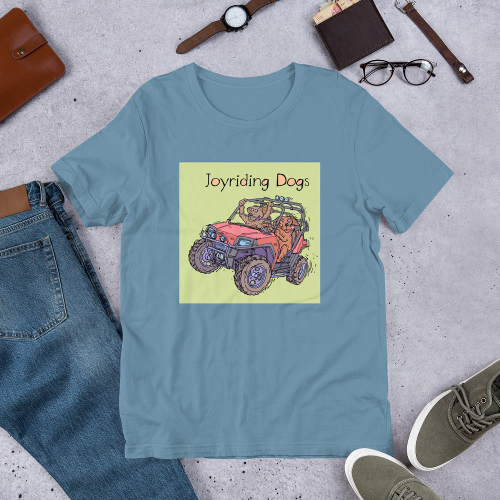 Joyriding Dogs - Two Riders in one Red ATV - Unisex t-shirt