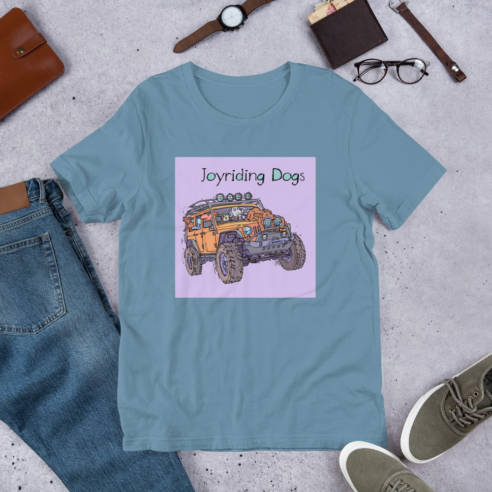 Joy Riding Dogs - Yellow Jeep - Unisex t-shirt