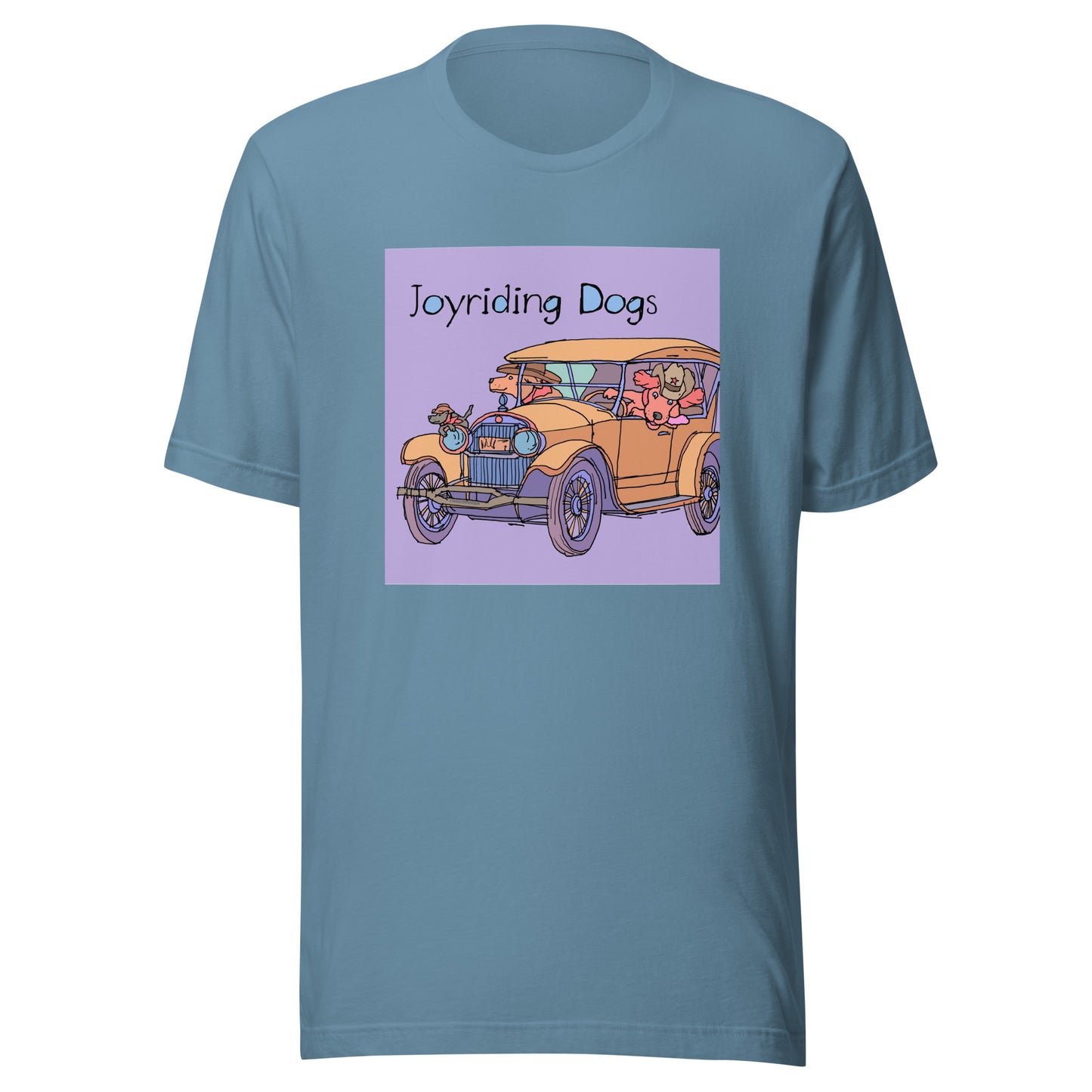 Cowboy Joyriding Dogs - Yellow Car - Unisex t-shirt