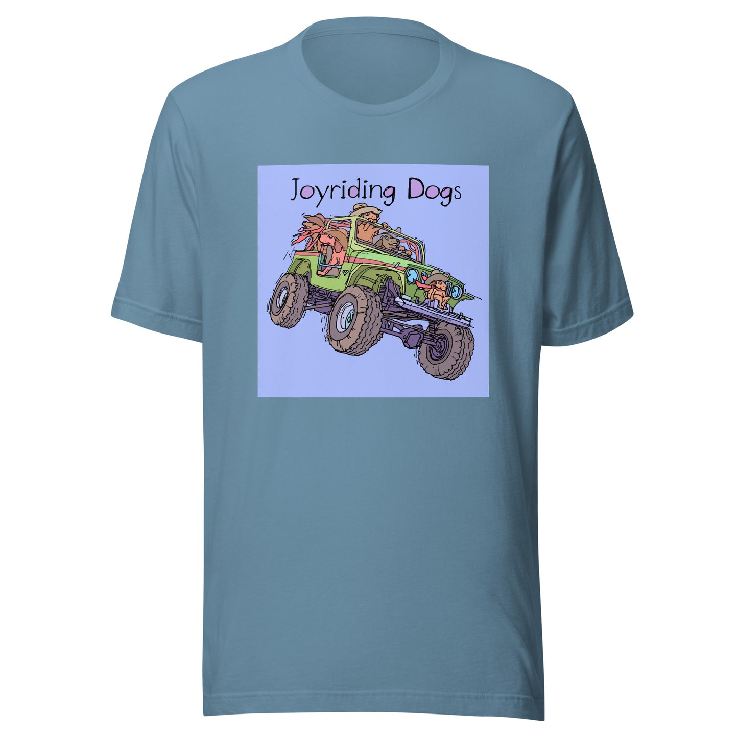 Cowboy Joyriding Dogs - Green Jeep - Unisex t-shirt